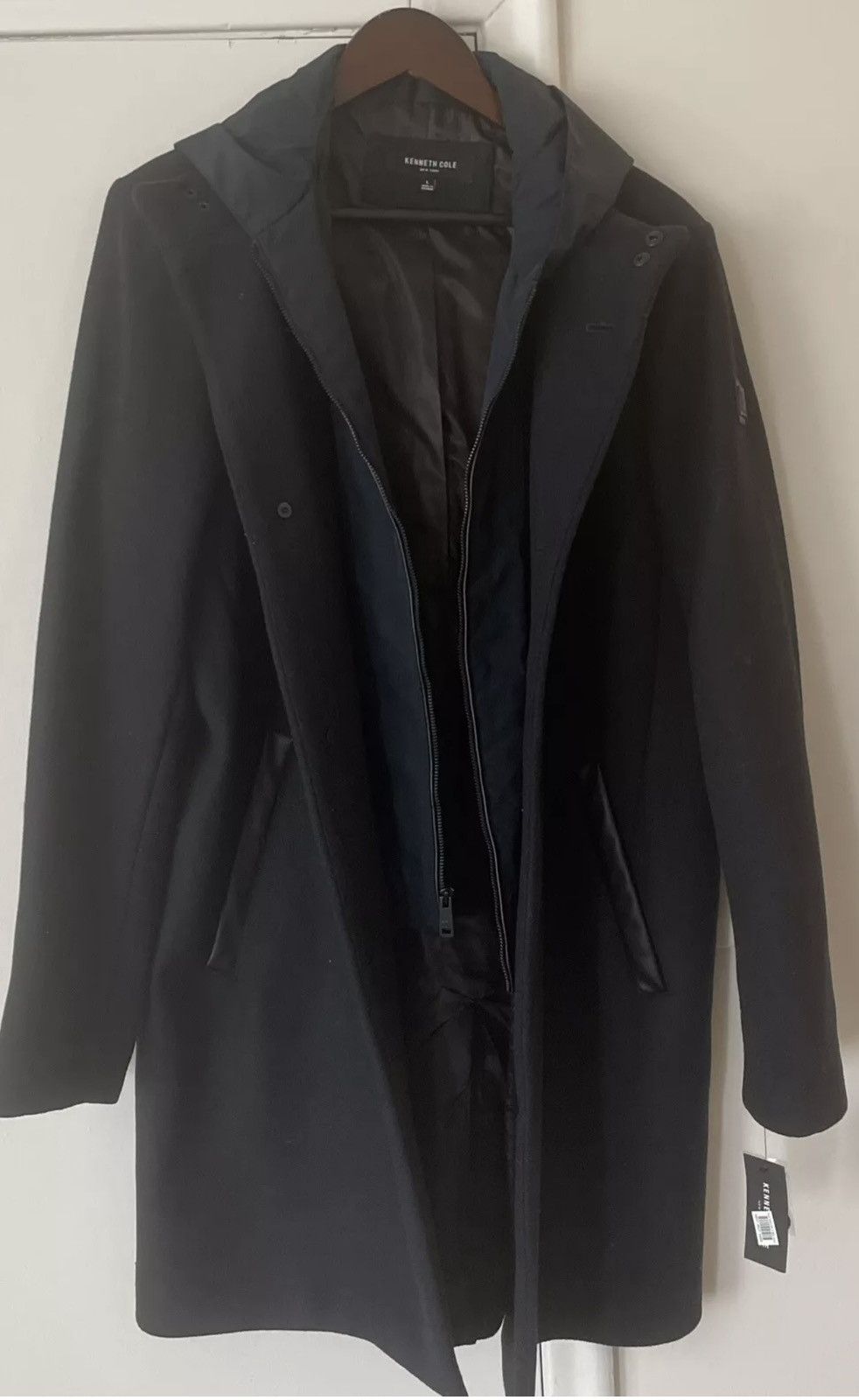 Kenneth Cole Kenneth Cole mens multi media L navy coat new Size US L / EU 52-54 / 3 - 3 Thumbnail