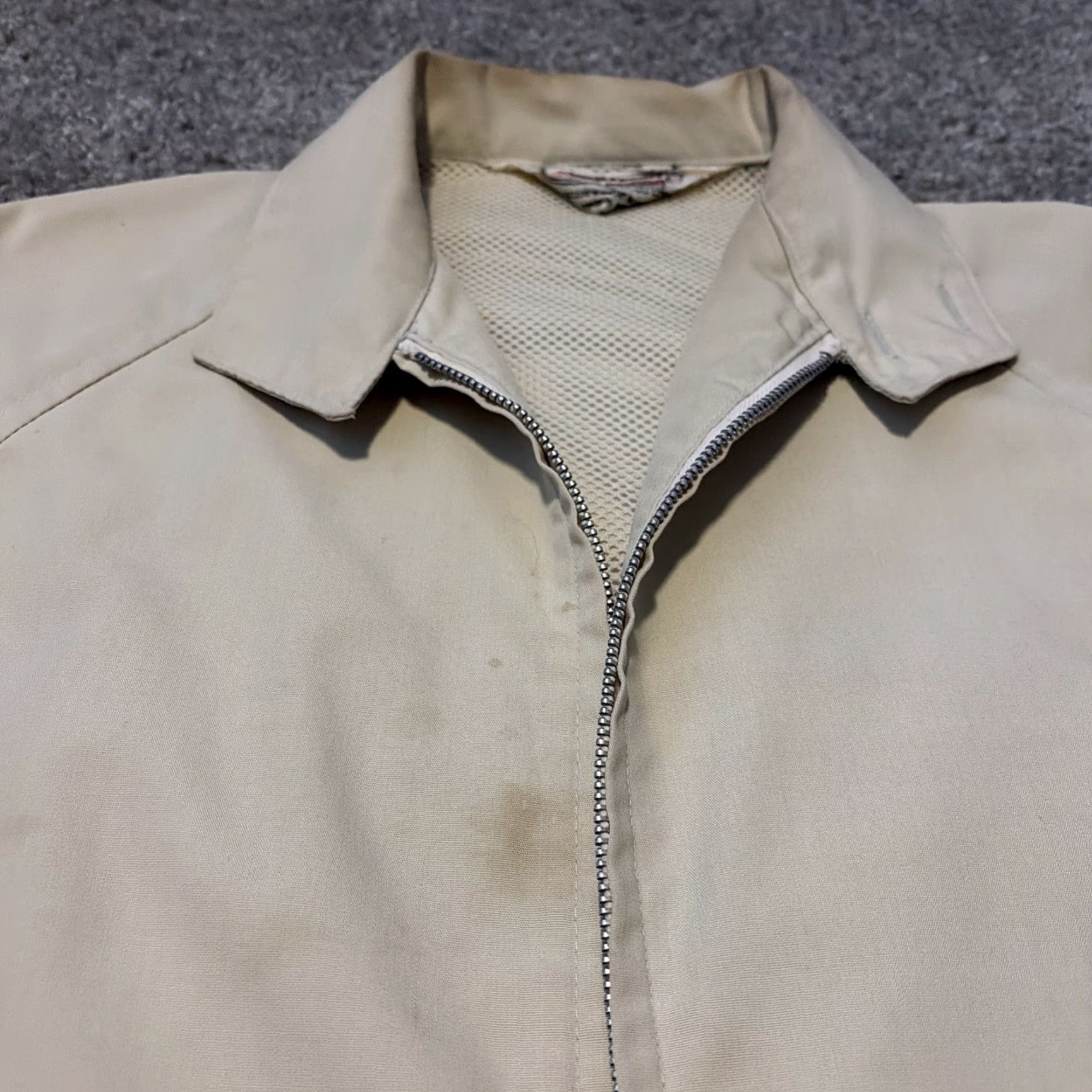 Vintage VINTAGE 70s Cream Ivory Lightweight Full Zip Jacket S Christmas? No. Size S / US 4 / IT 40 - 4 Thumbnail