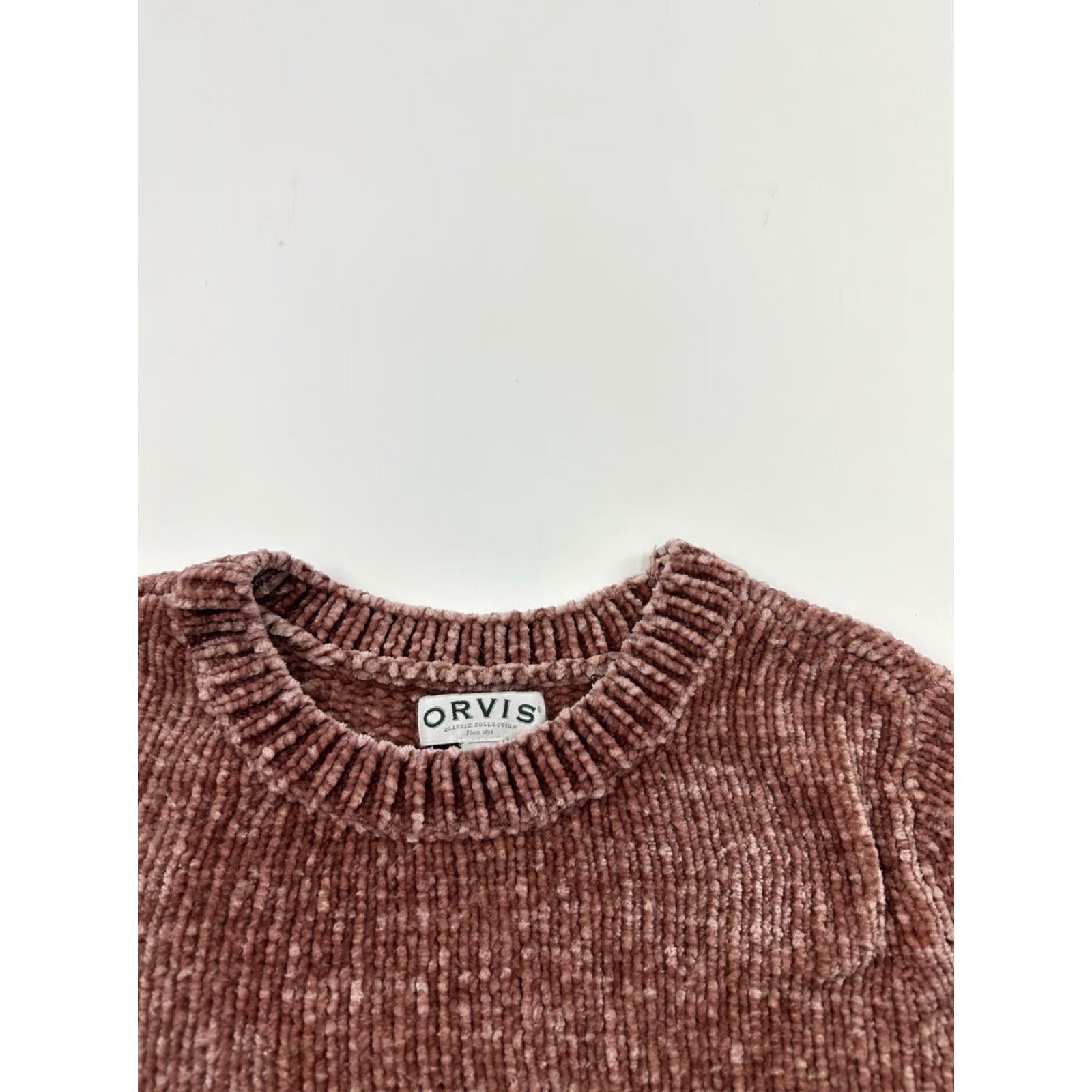 Orvis Orvis Sweater Womens Small Rose Pink Chenille Pullover Rose Pink Ladies S Pullover Chenille Rose Womens Clothing Size S / US 4 / IT 40 - 3 Thumbnail