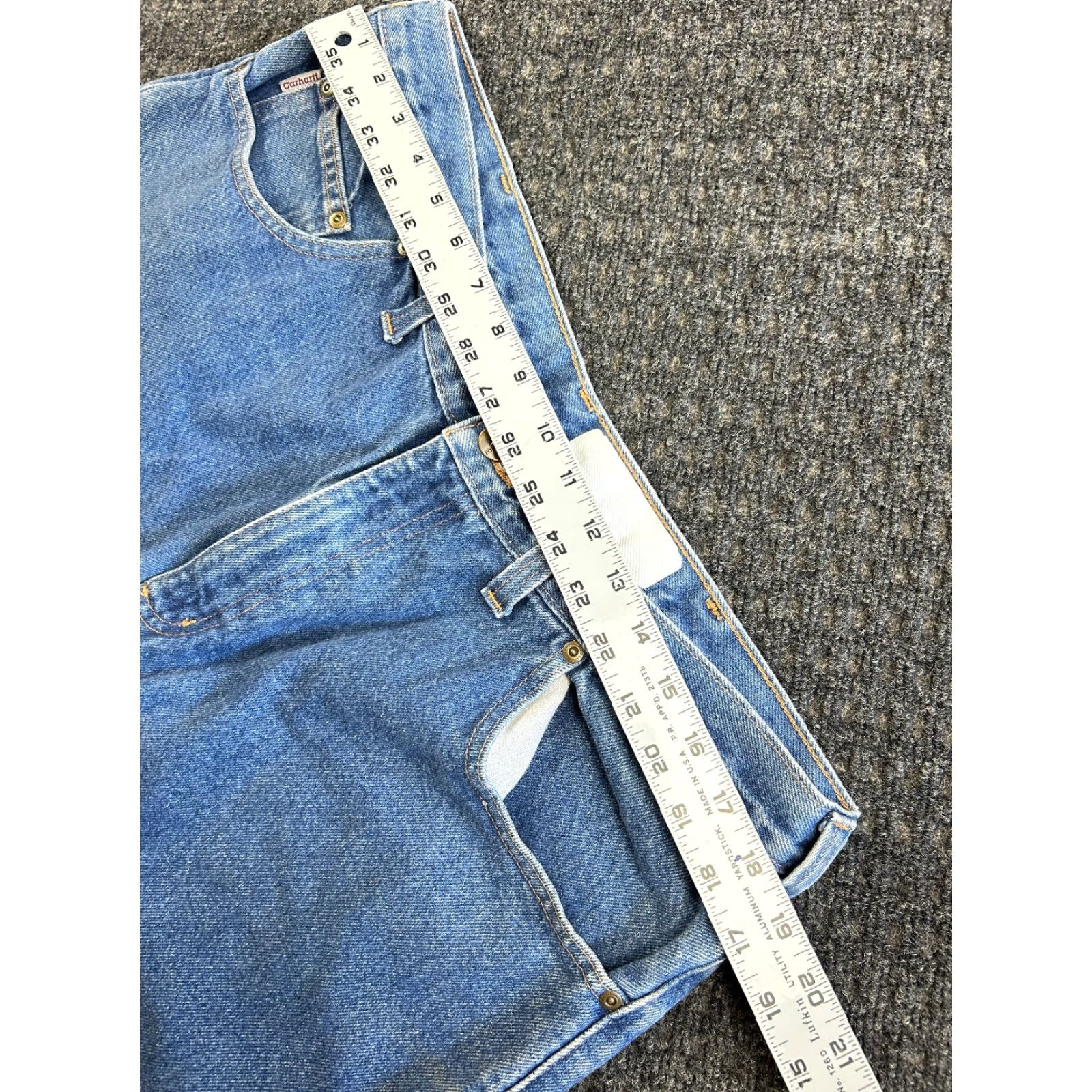 Carhartt VINTAGE Carhartt Denim Jeans Relaxed Fit 38 x 30 Men Jeans Blue 5-Pocket Logo USA 80s 90s Grunge Cowboy Workwear Mens Size US 38 / EU 54 - 7 Thumbnail