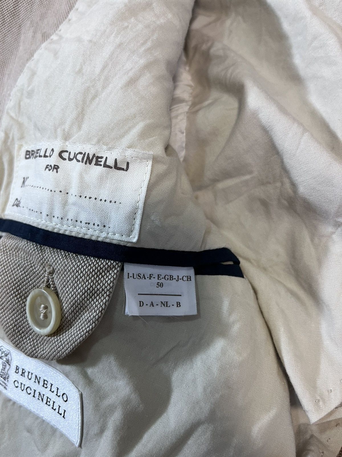 Brunello Cucinelli Brunello Cucinelli Blazer Jacket Application Real Leather Size 50R - 7 Thumbnail
