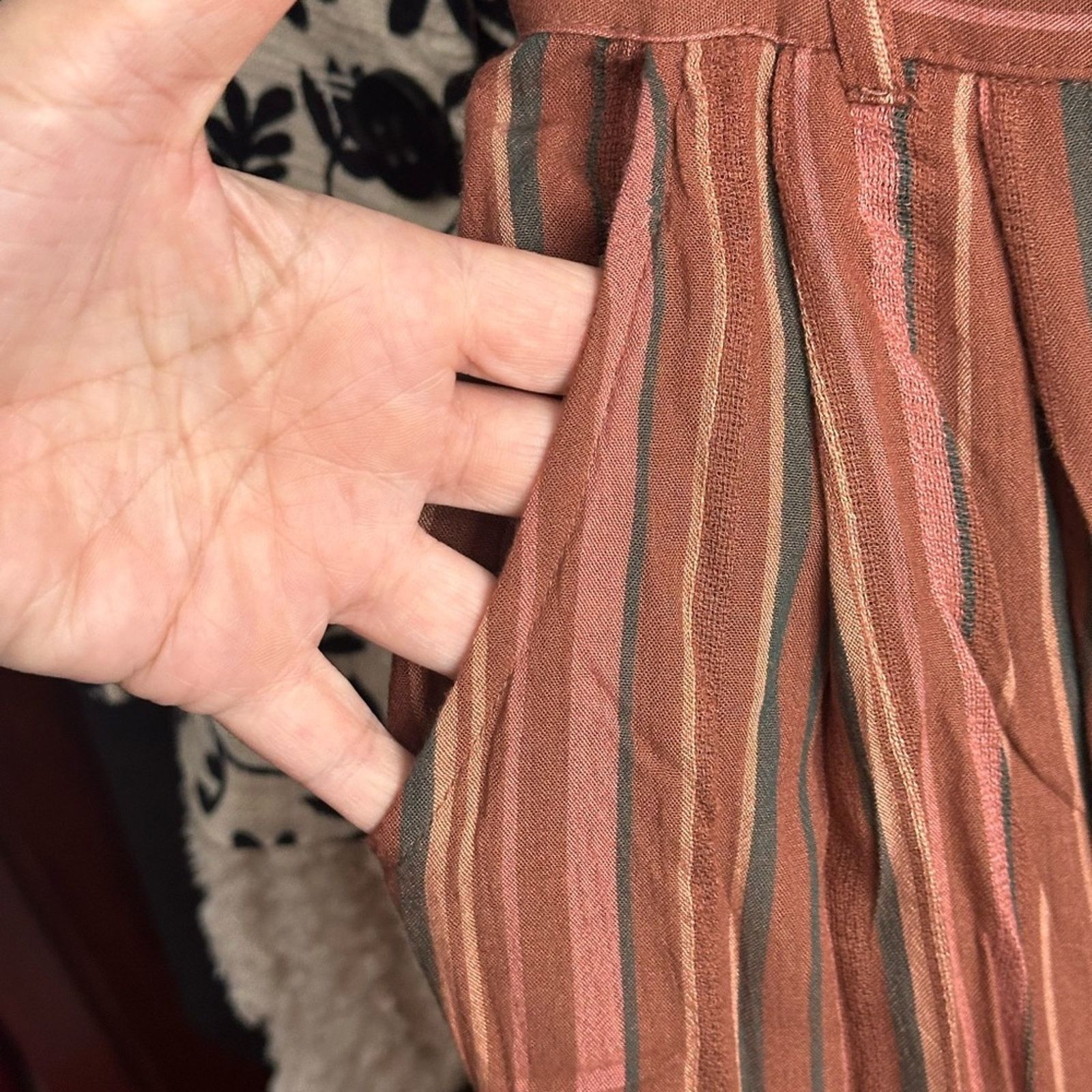 American Eagle Outfitters American Eagle Striped Harem Pants With Paper Bag Waist Size 27" / US 4 / IT 40 - 5 Thumbnail