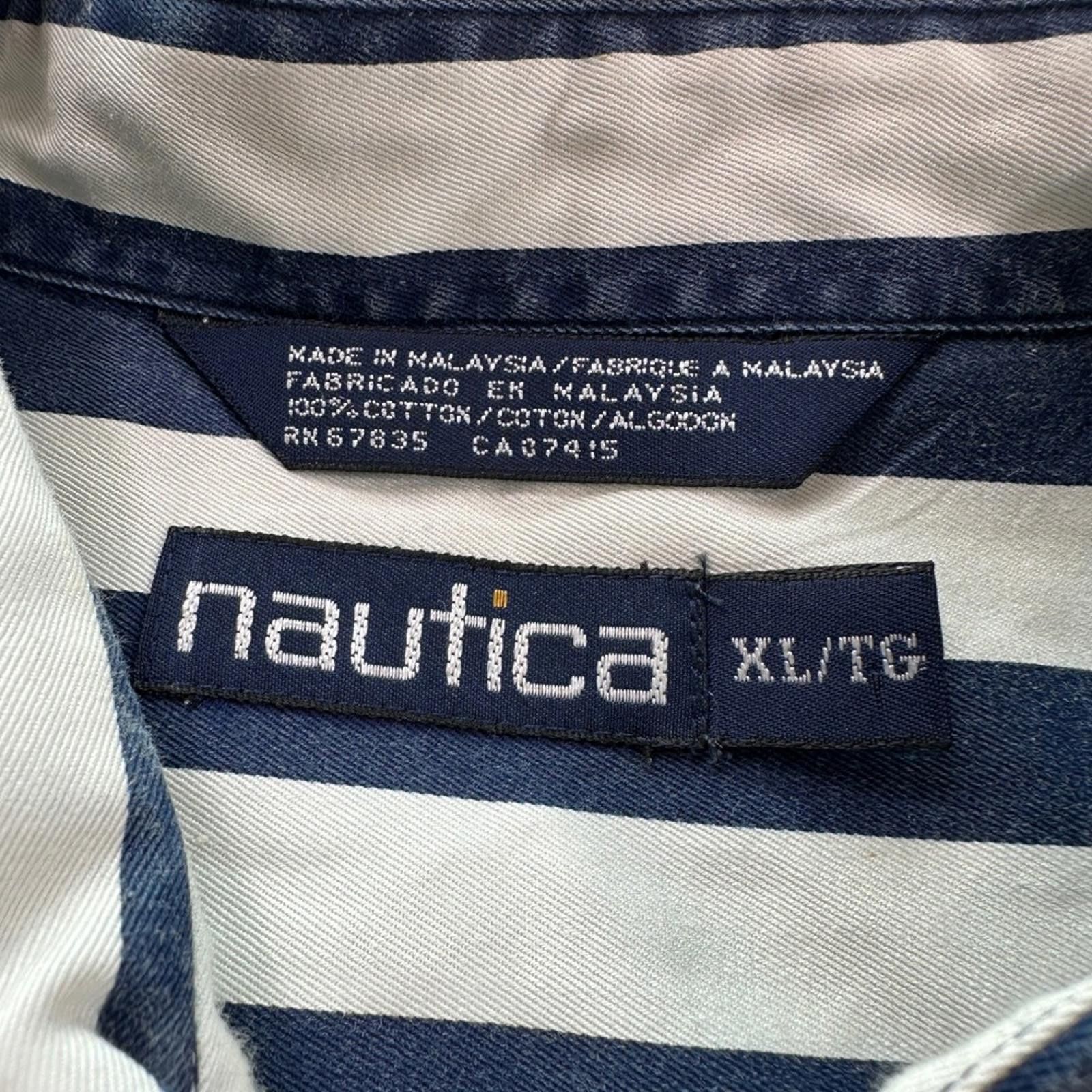 Nautica Vintage Nautica Men Classic Fit Button Down Striped Shirt XL Size US XL / EU 56 / 4 - 4 Thumbnail
