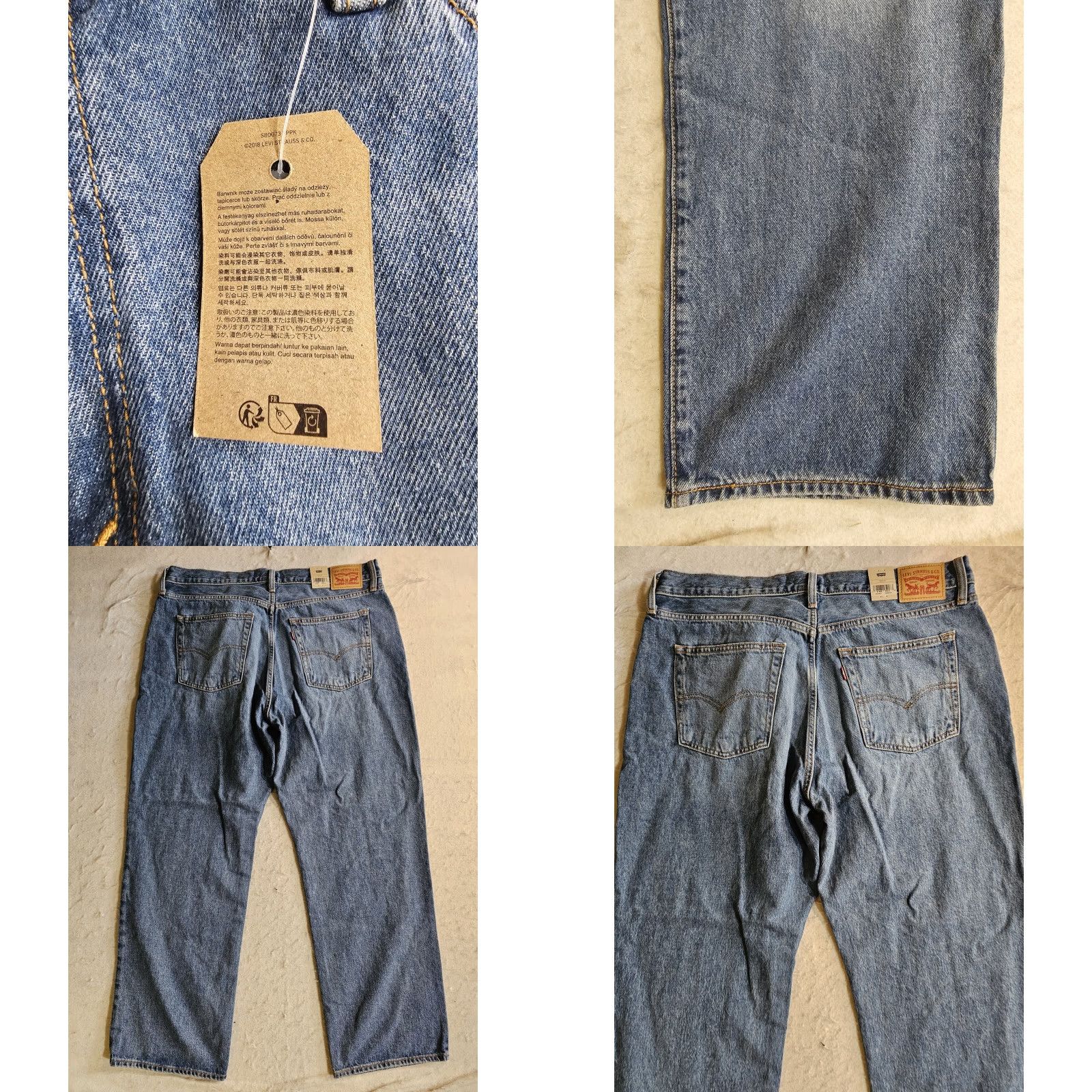 Levi's VINTAGE NWT Levi's 94 Baggy Straight Leg Mid Rise Women's 34x31 Jeans Size ONE SIZE - 8 Thumbnail