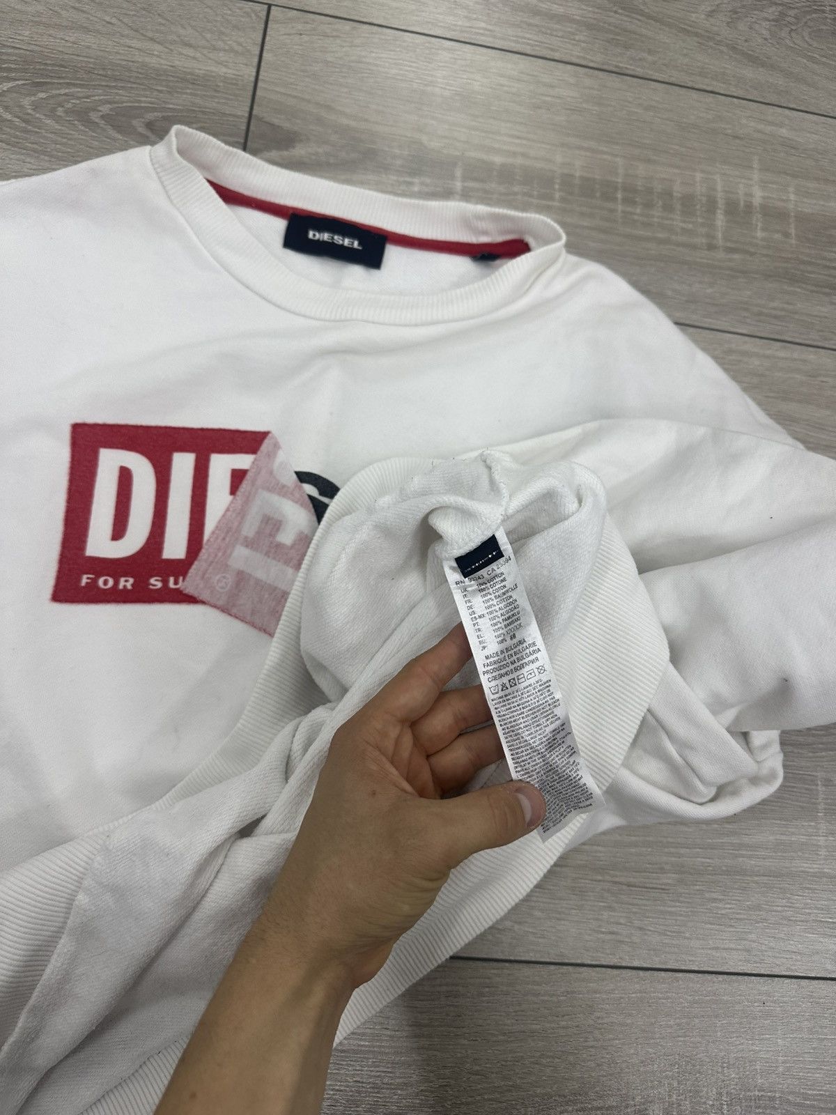 Diesel Diesel New Collection White Sweatshirt Streetwear Style Size US XL / EU 56 / 4 - 5 Thumbnail