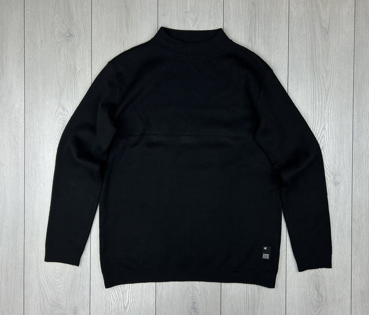 Calvin Klein × Vintage Calvin Klein Vintage Black Sweater Merino Wool Size XL Size US XL / EU 56 / 4 - 1 Thumbnail