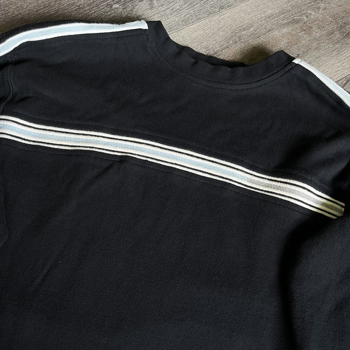 Point Zero Vintage 2000s Point Zero Stripe Navy Light Blue Grey Sweater Size US L / EU 52-54 / 3 - 2 Thumbnail