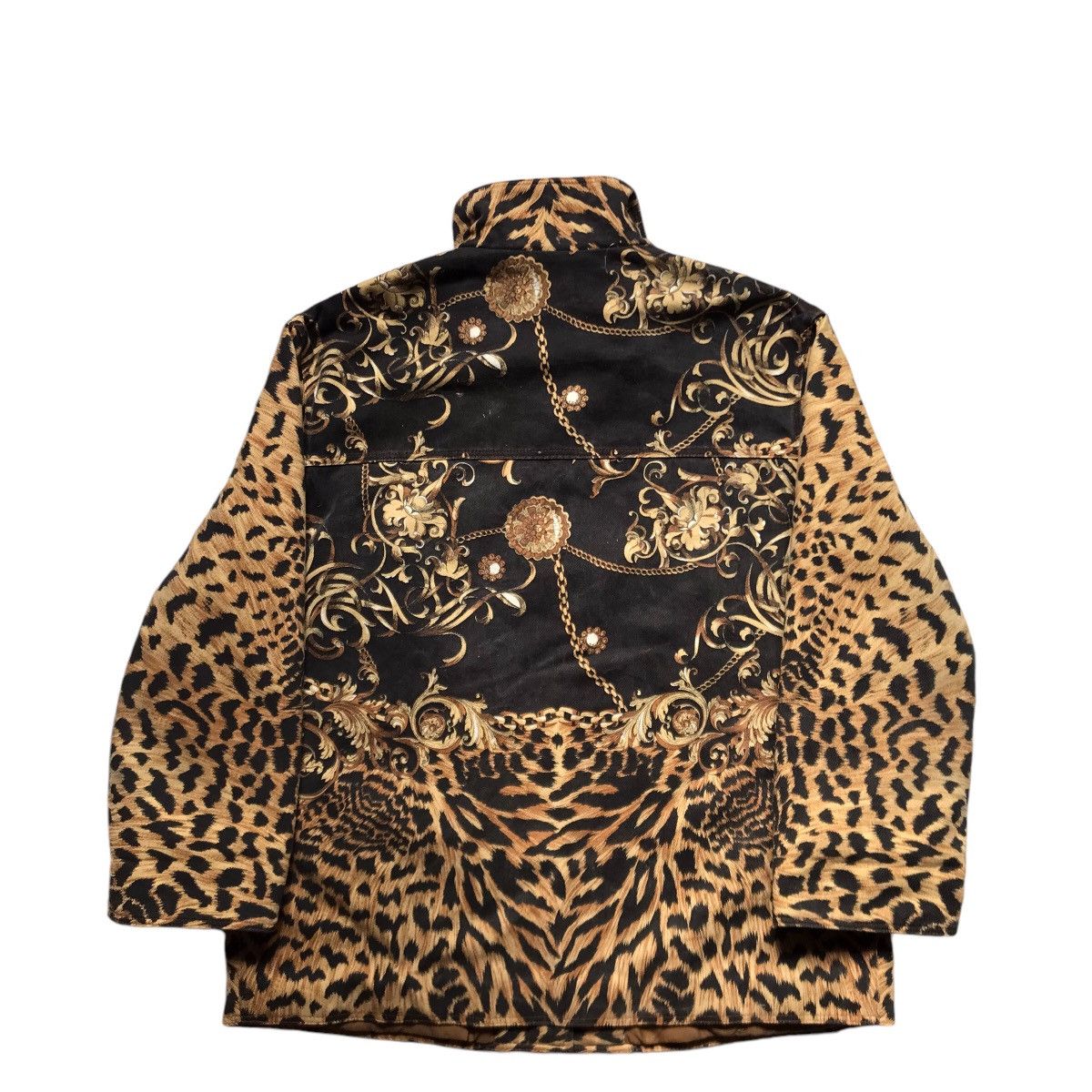 Infinite Archives RARE VINTAGE ROBERTO CAVALLI SILK GOLD OVERPRINT JACKET Size US L / EU 52-54 / 3 - 9 Thumbnail