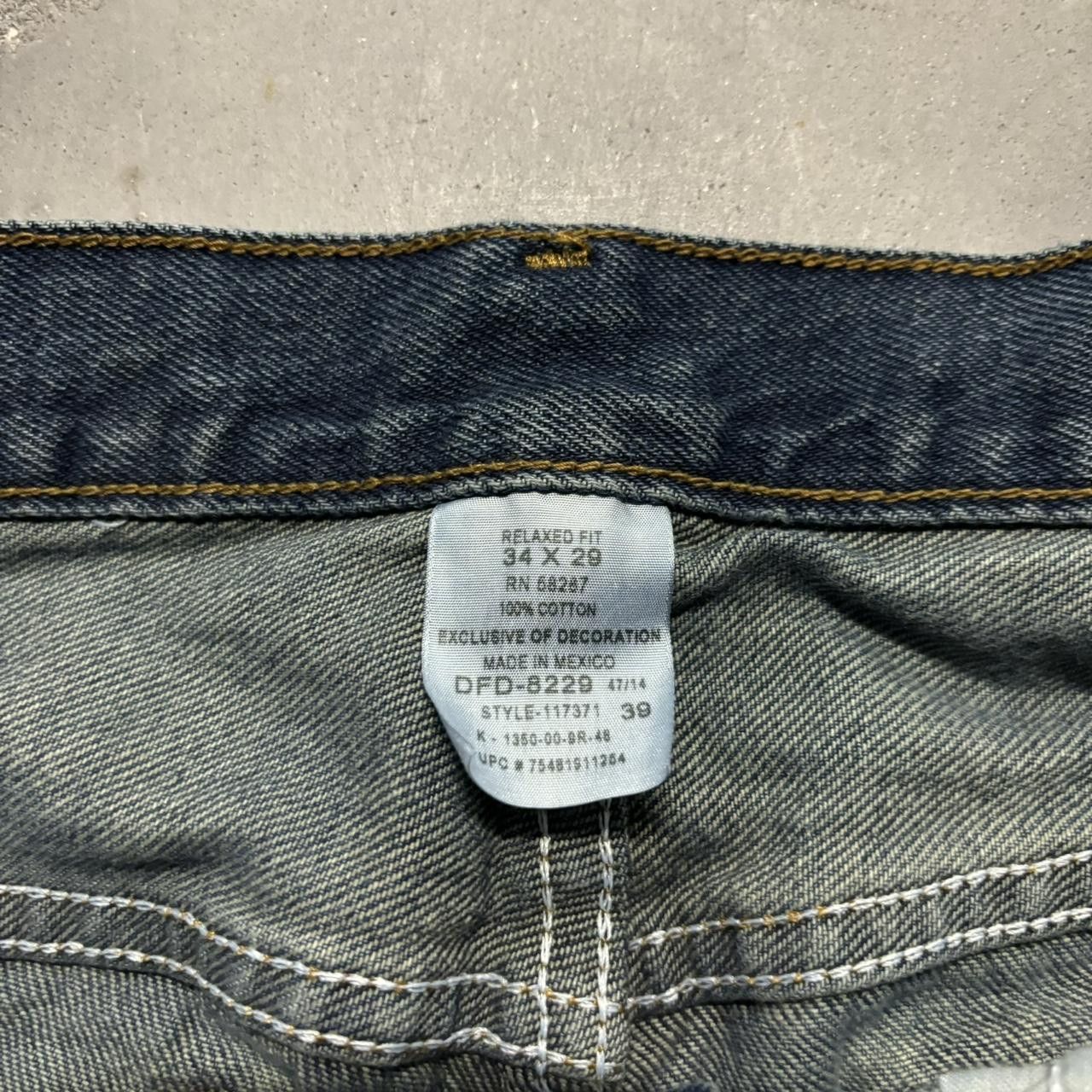 Japanese Brand × Vintage Crazy Vintage Y2K/2000s Grunge Dark Wash Skater Denim Jeans! Size US 34 / EU 50 - 7 Thumbnail