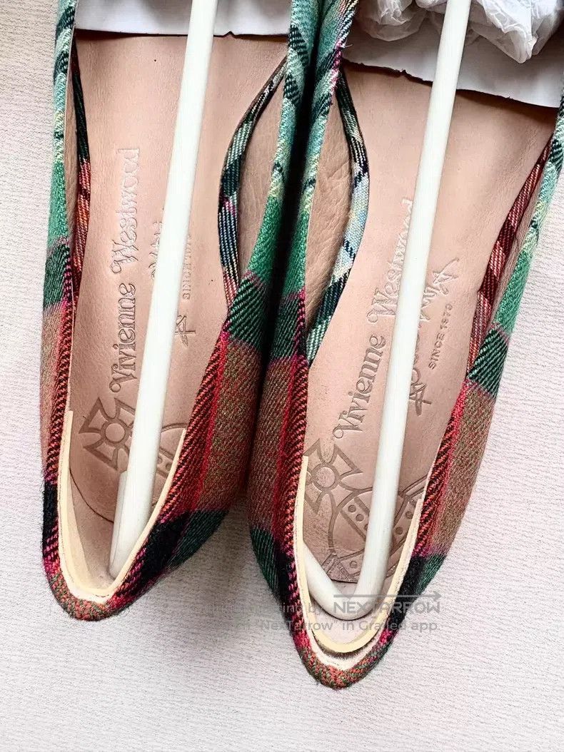 Vivienne Westwood Vivienne Westwood Plaid bow flat dress shoes Size US 5.5 / IT 35.5 - 3 Thumbnail