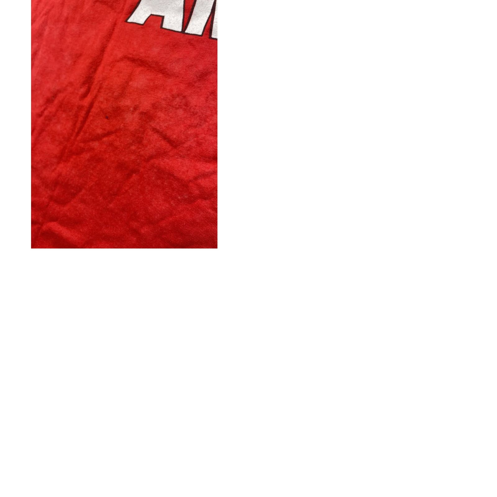Vintage VINTAGE Manchester United Arsenal Football Joke Spoof T Shirt Large Red Cotton Men Regular Short Sleeve Round Neck Mens Size US L / EU 52-54 / 3 - 9 Thumbnail
