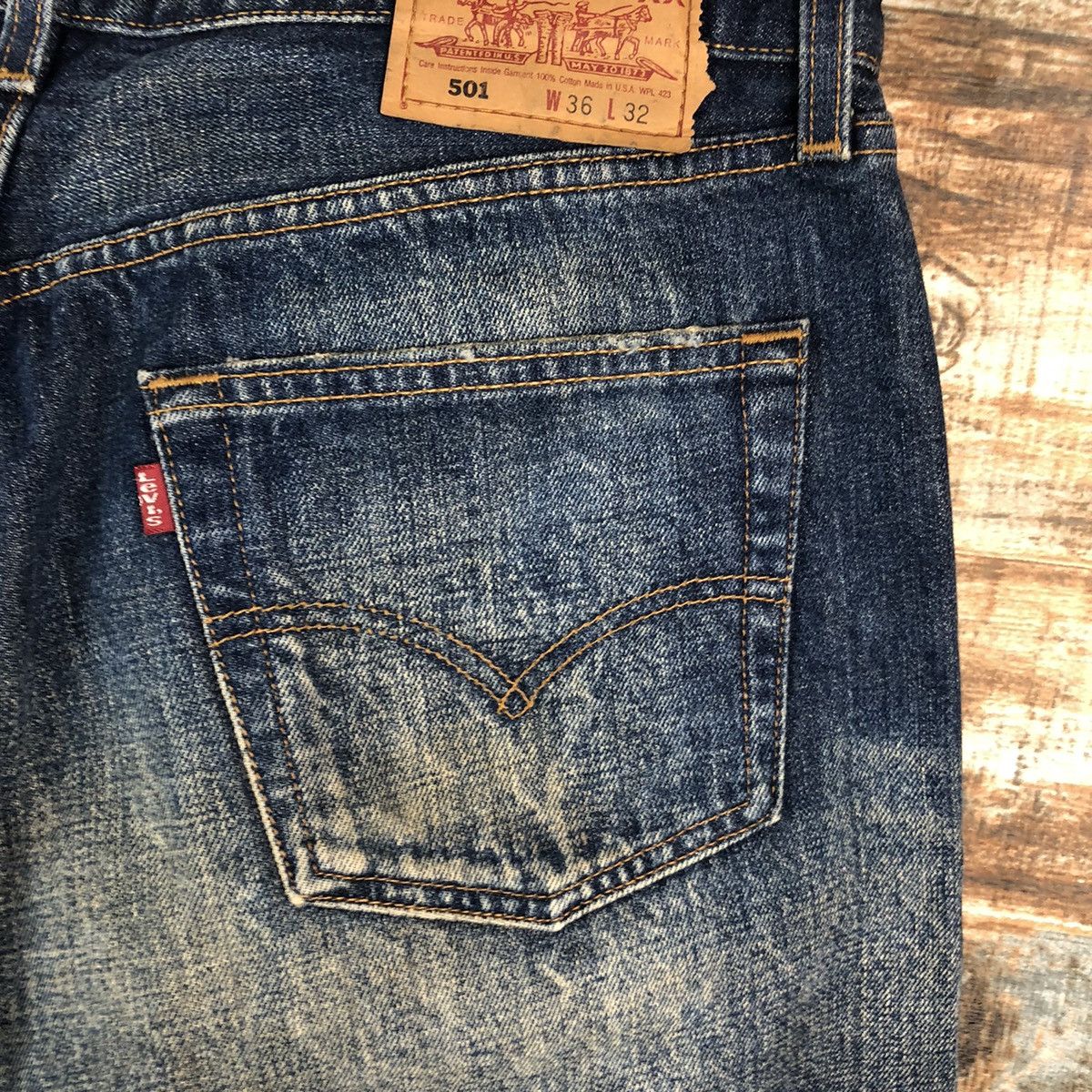 Levi's Levis 501 Blue Denim Pants #A2618 Size US 36 / EU 52 - 17 Thumbnail