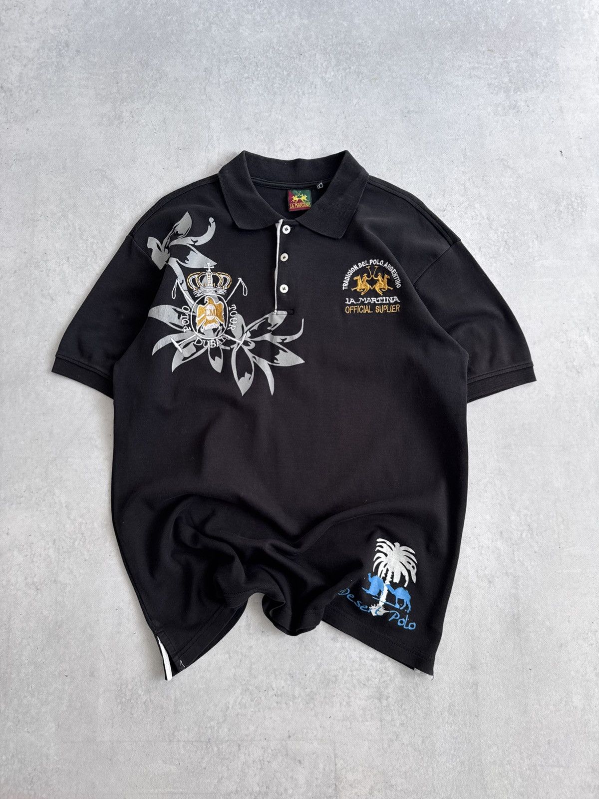 Vintage Vintage La Martina Dubai 1 Polo Streetwear Y2K Chief Keef Size US L / EU 52-54 / 3 - 1 Thumbnail