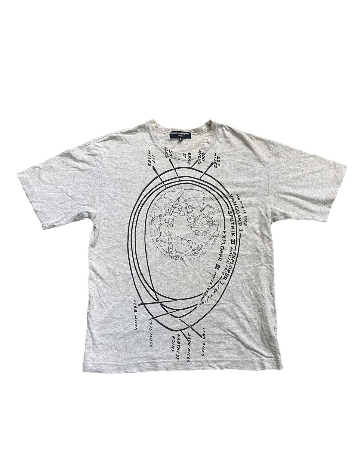 Comme des Garcons × Comme des Garcons Homme Plus AD05 1958 Explorer III Satellite’s orbital path tee Size US S / EU 44-46 / 1 - 1 Thumbnail