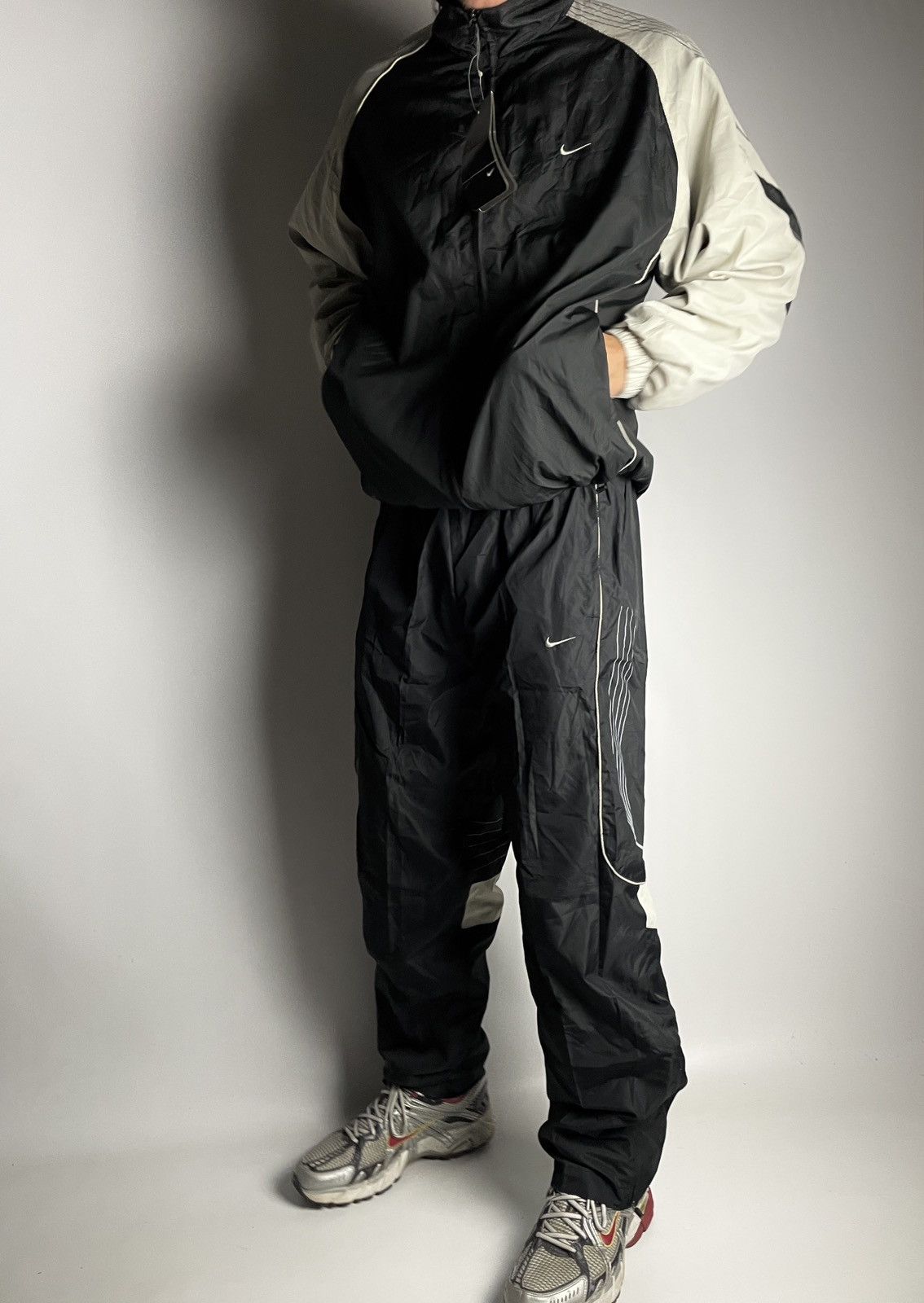 Nike × Suit × Vintage NEW NIKE 00s M-L NYLON TRACKSUIT BAGGY