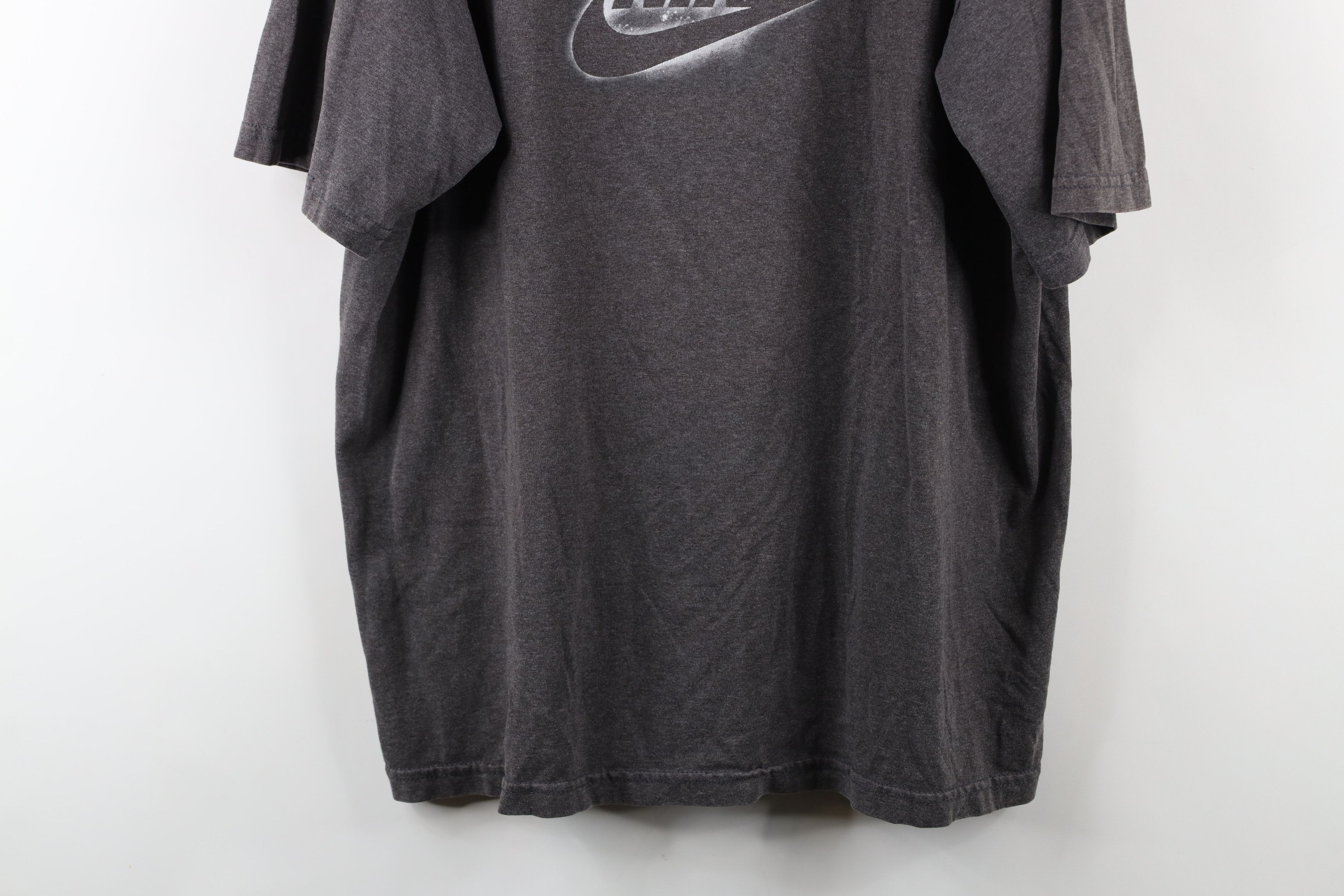 Nike × Vintage Vintage 90s Y2K Nike Center Swoosh Short Sleeve T-Shirt Size US XXL / EU 58 / 5 - 3 Thumbnail