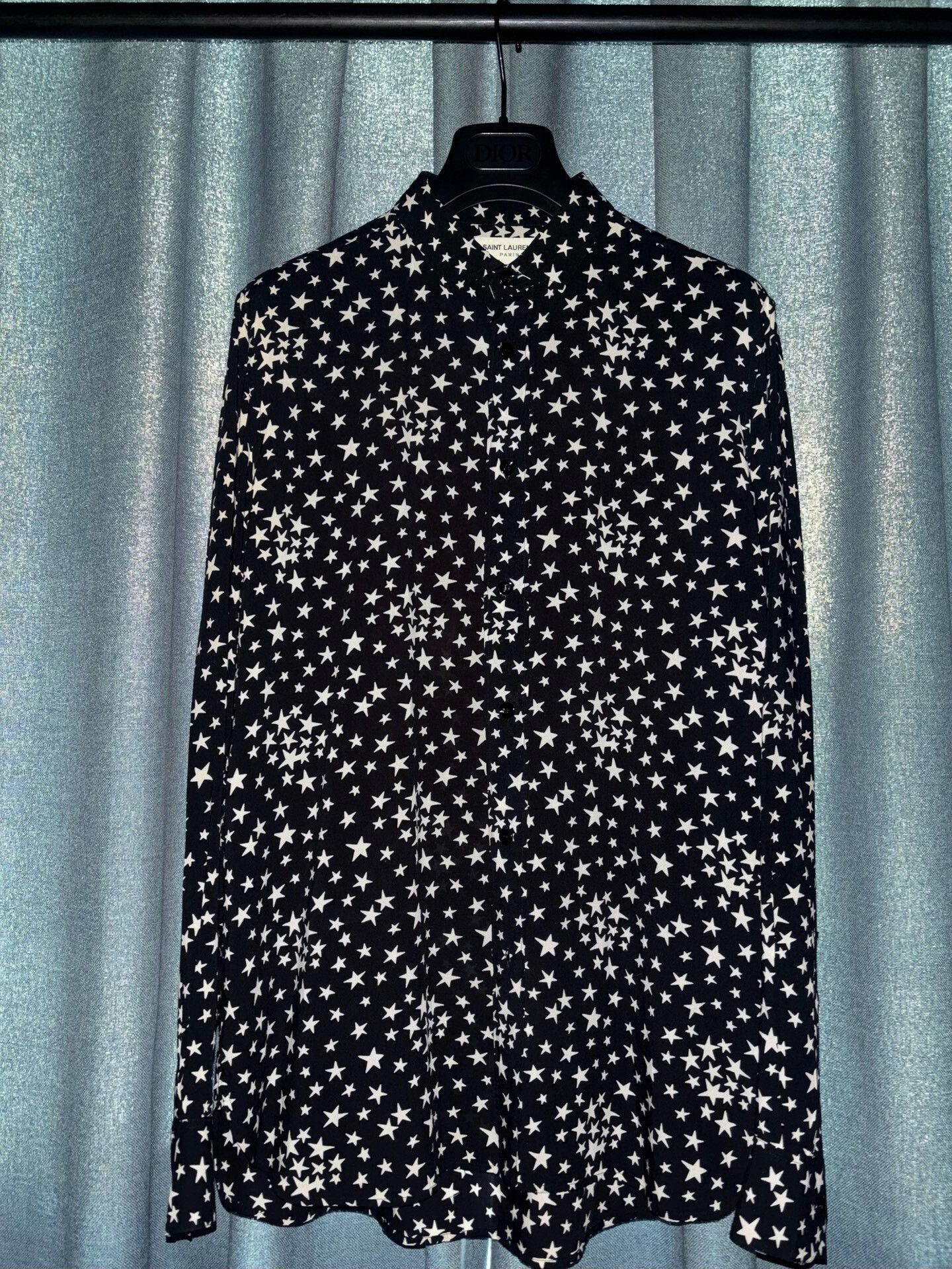 Saint Laurent Paris black and white star print shirt Size US M / EU 48-50 / 2 - 1 Thumbnail