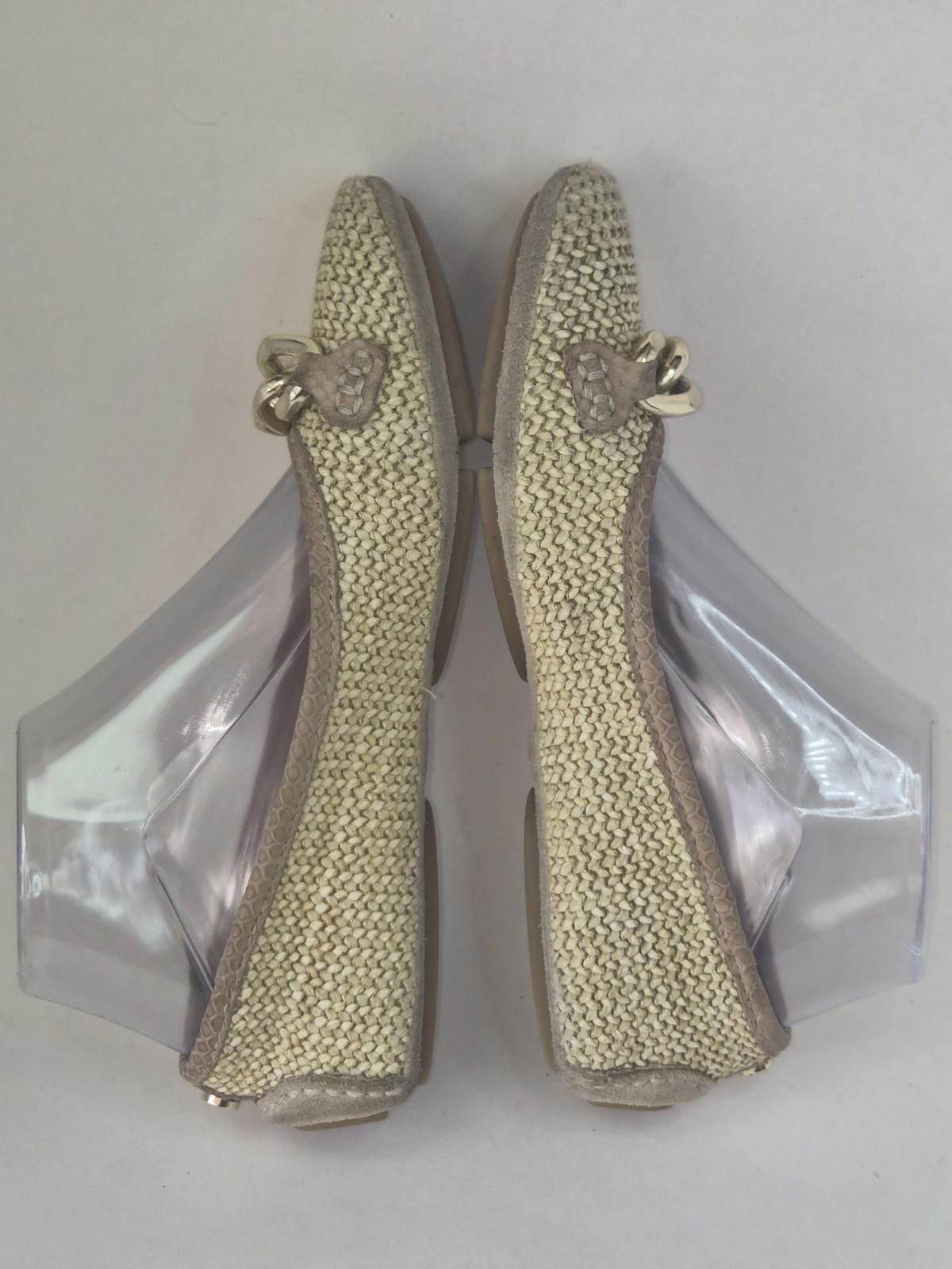 Donald Pliner DONALD J PLINIER Woven Raffia Ballet Flats Beige Boho Sz. 7M Size US 7 / IT 37 - 4 Thumbnail