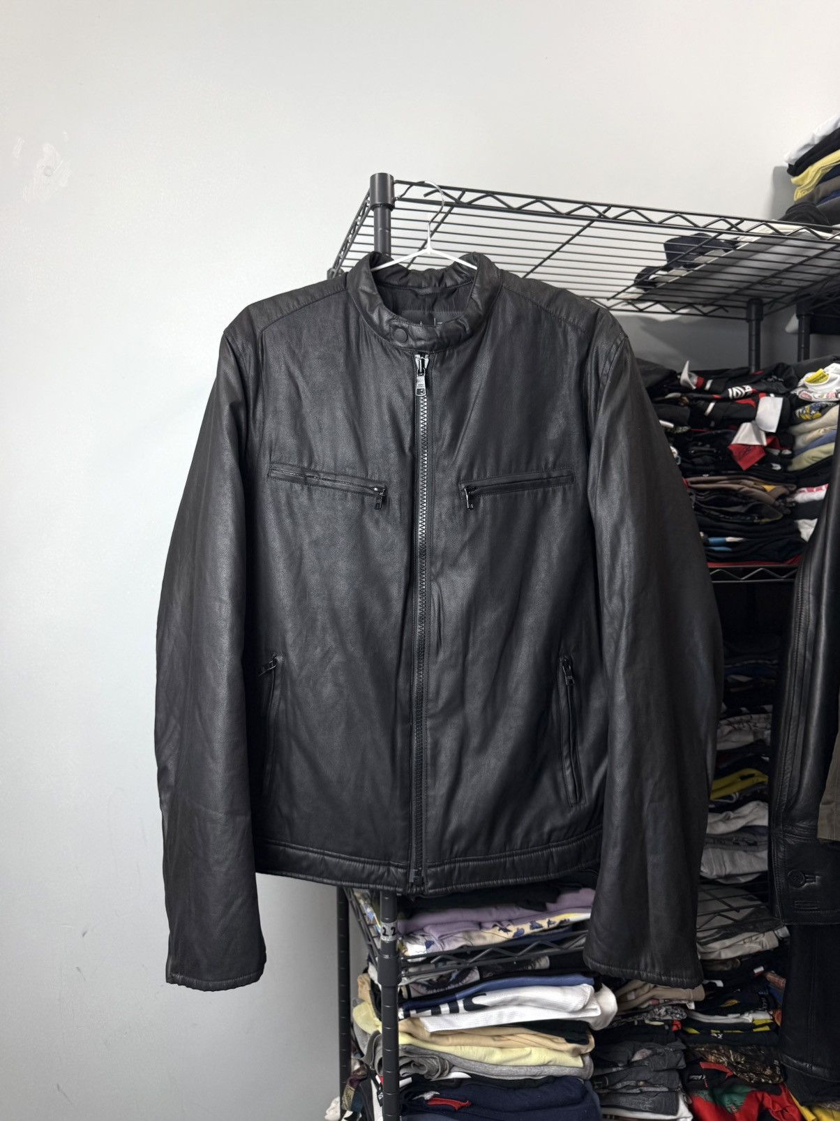 Vintage Armani Exchange Leather Suede Jacket