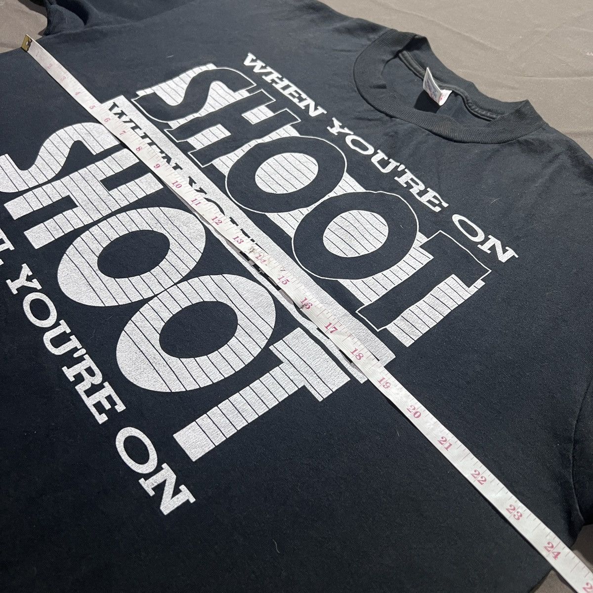 Vintage 90s WHEN YOU'RE ON SHOOT WHEN YOU'RE OFF SHOOT Funny Humor Size US XL / EU 56 / 4 - 5 Thumbnail