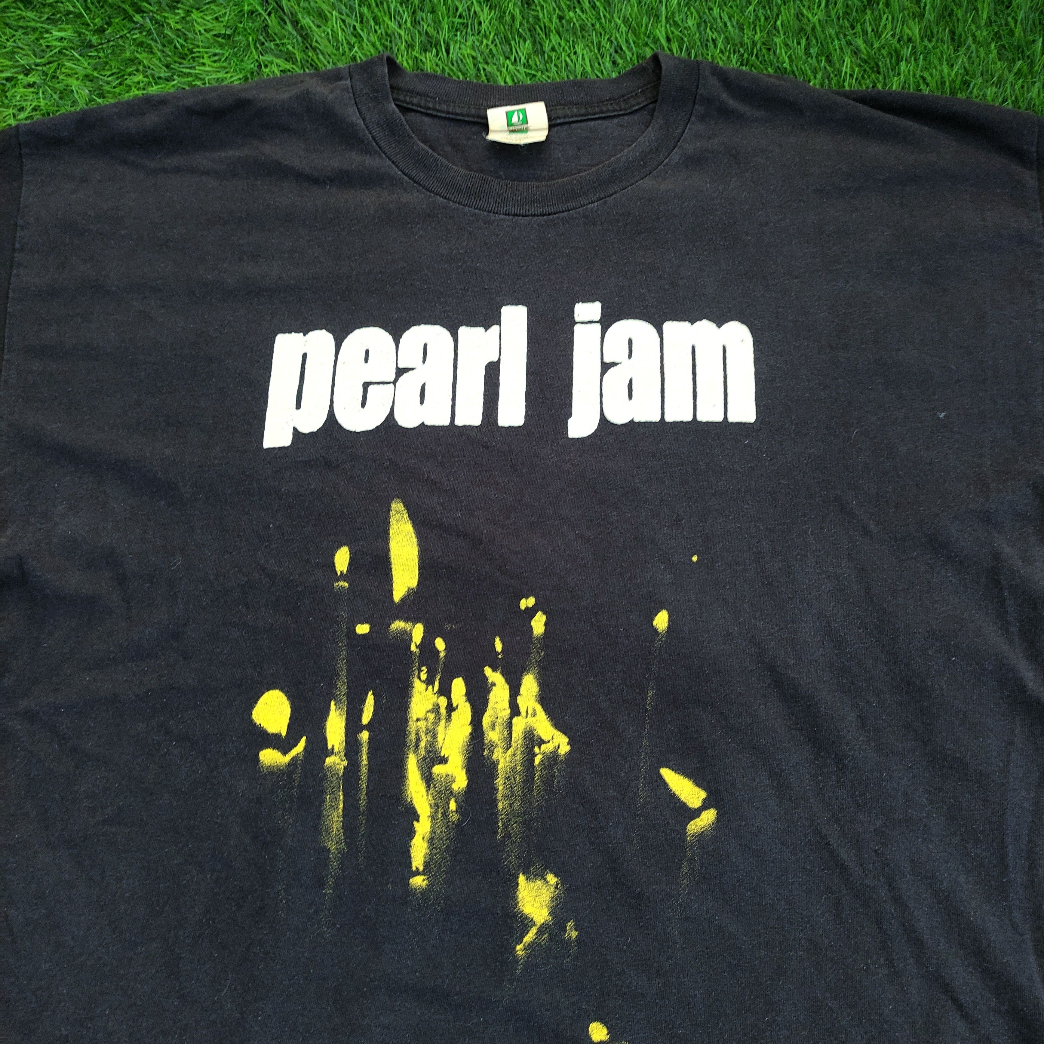 vintage 90s pearl jam black lyrics band tees