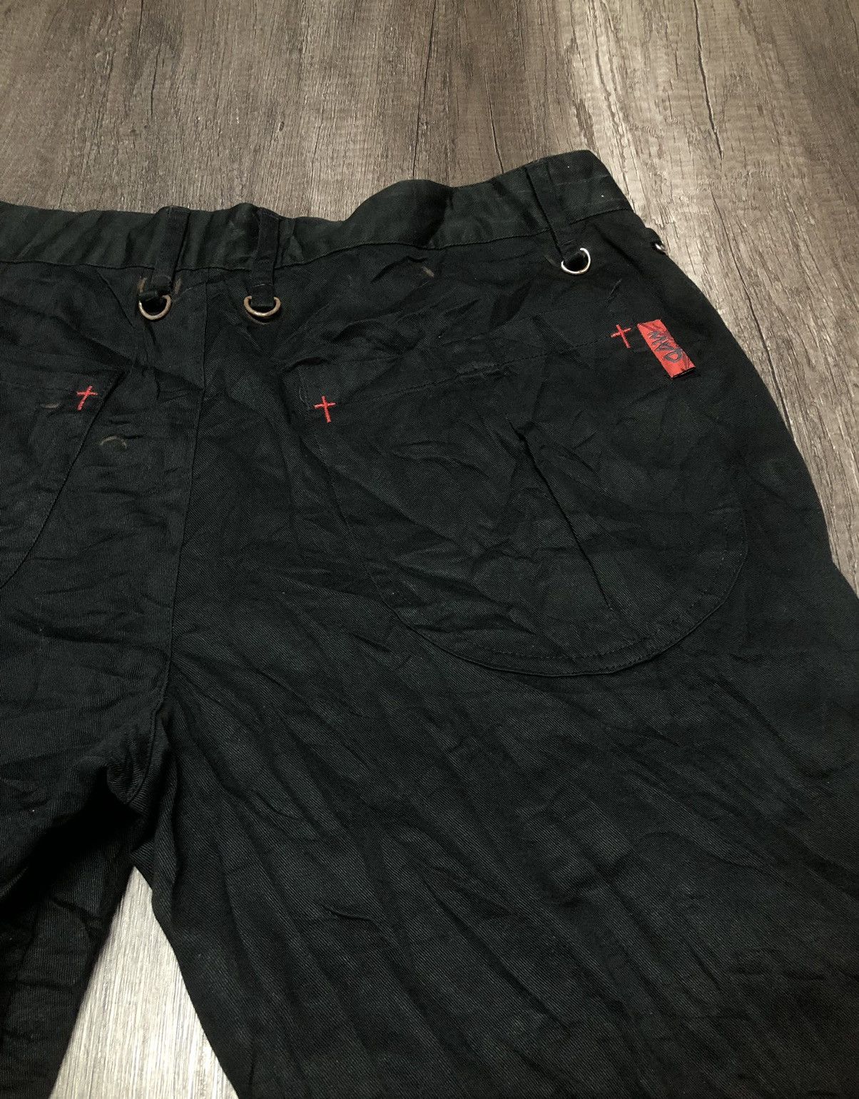 If Six Was Nine × Japanese Brand × Vintage MAD PUNKS SKULL DESIGN BONDAGE STYLE BOOTCUT PANT Size US 32 / EU 48 - 23 Thumbnail