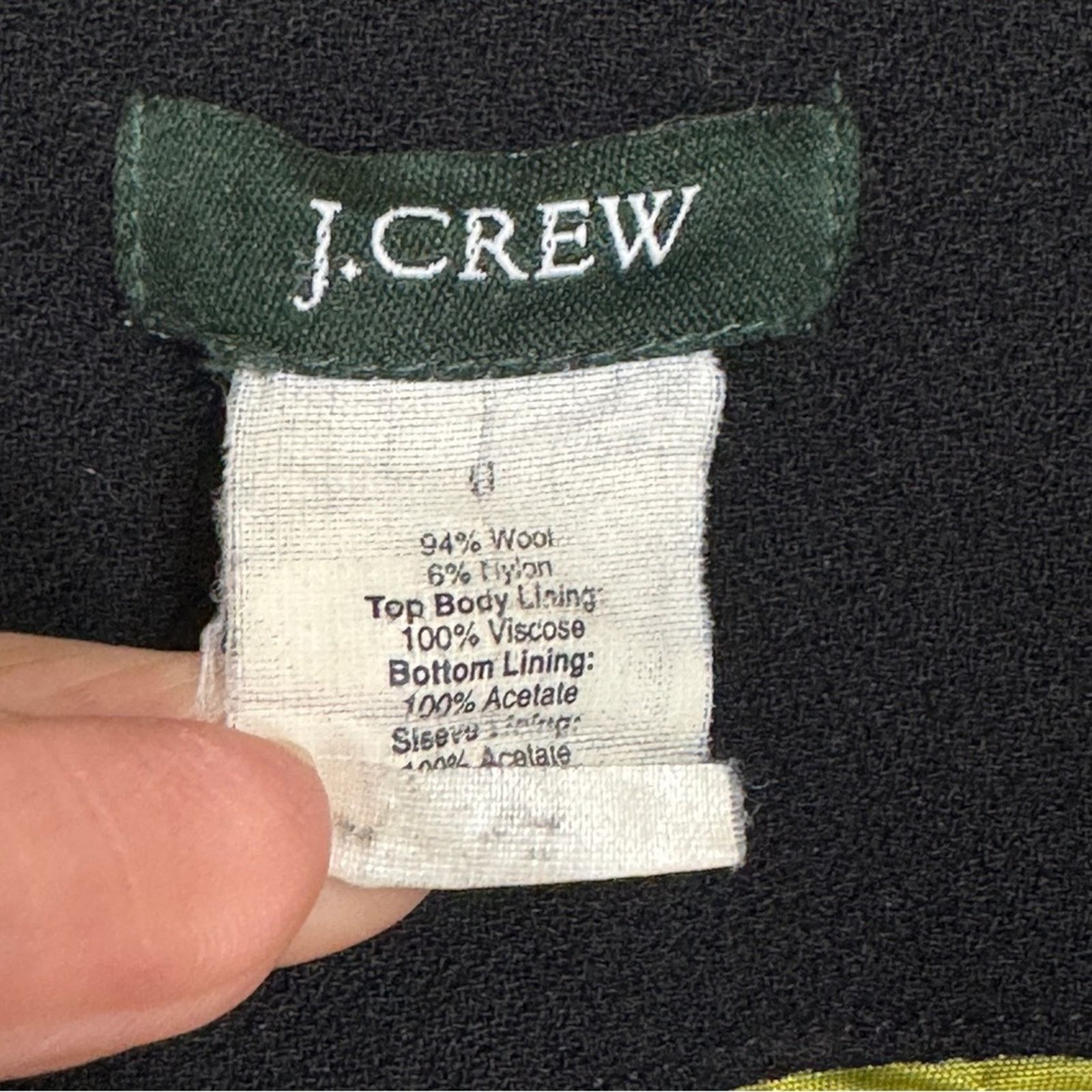 J.Crew J.Crew Wool Top Mid Length Dress Coat Black Size 0/XS Size XS / US 0-2 / IT 36-38 - 5 Thumbnail