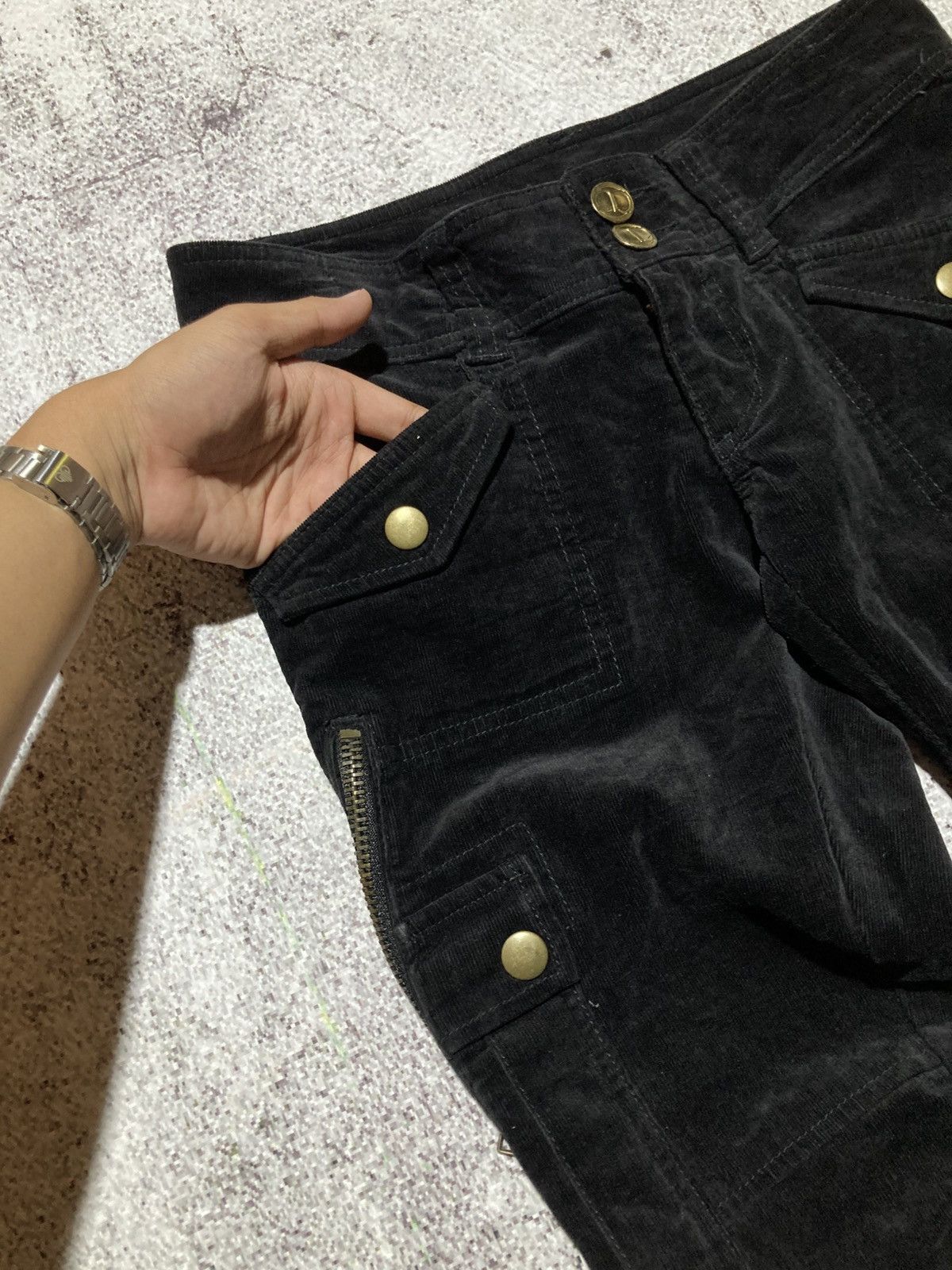 Japanese Brand 2000s Manies Corduroy Anarchy Punk Vkei Lgb Style Pants Size US 28 / EU 44 - 17 Thumbnail