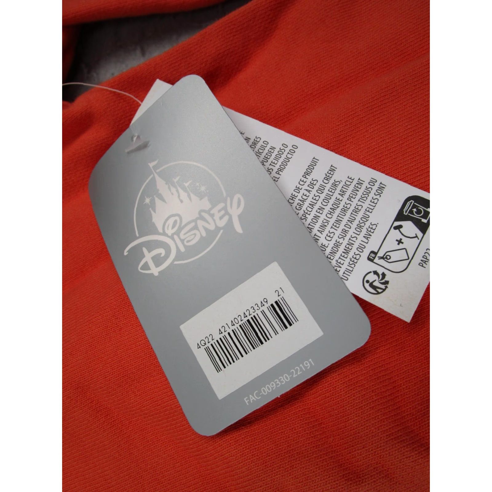 Disney Disney Hoodie Mens Large Orange Tie Dye Organic Mickey Mouse Walt Disney World Size US L / EU 52-54 / 3 - 3 Thumbnail