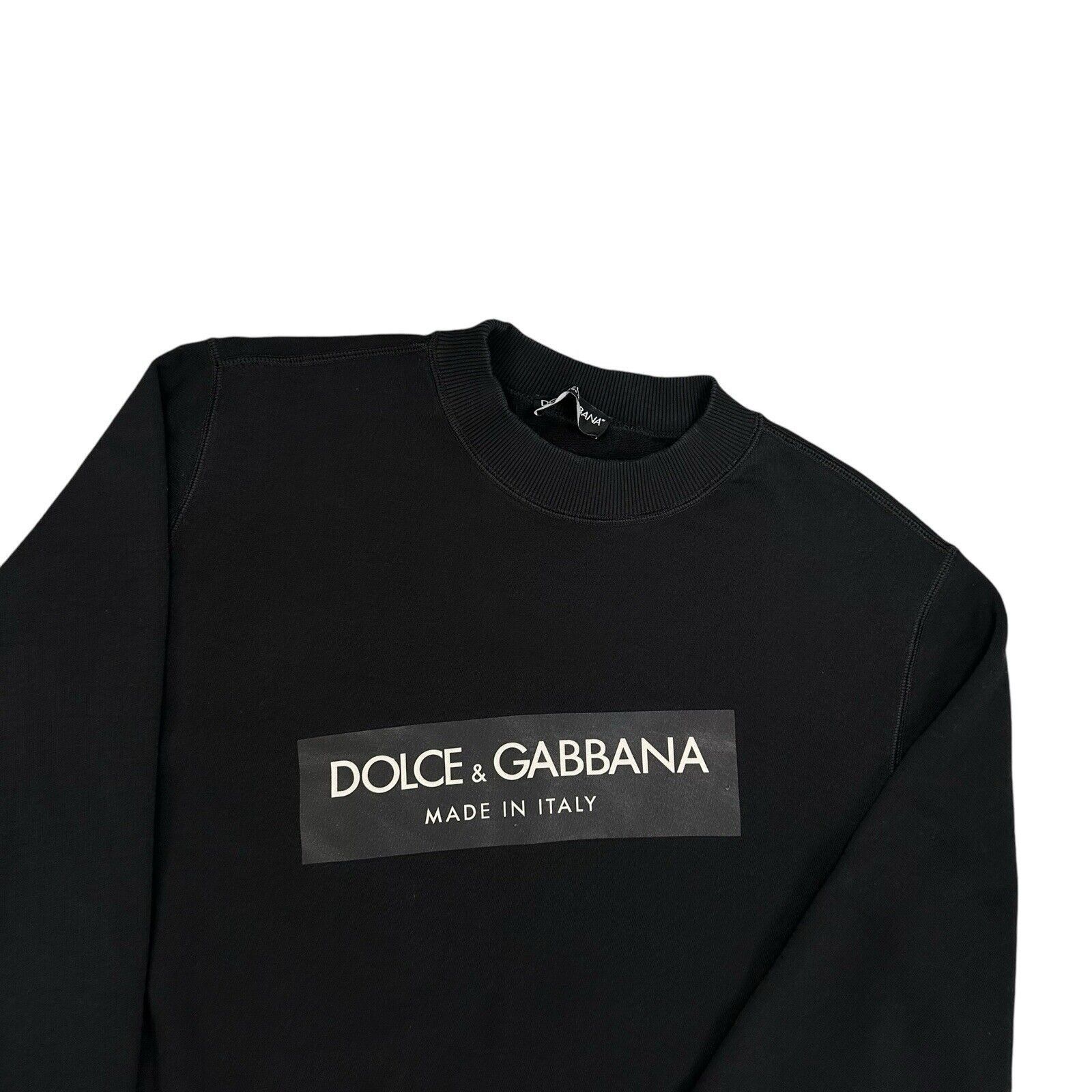 Dolce & Gabbana Dolce & Gabbana Size L Sweatshirt Black on Black Tape Logo Size US L / EU 52-54 / 3 - 5 Thumbnail