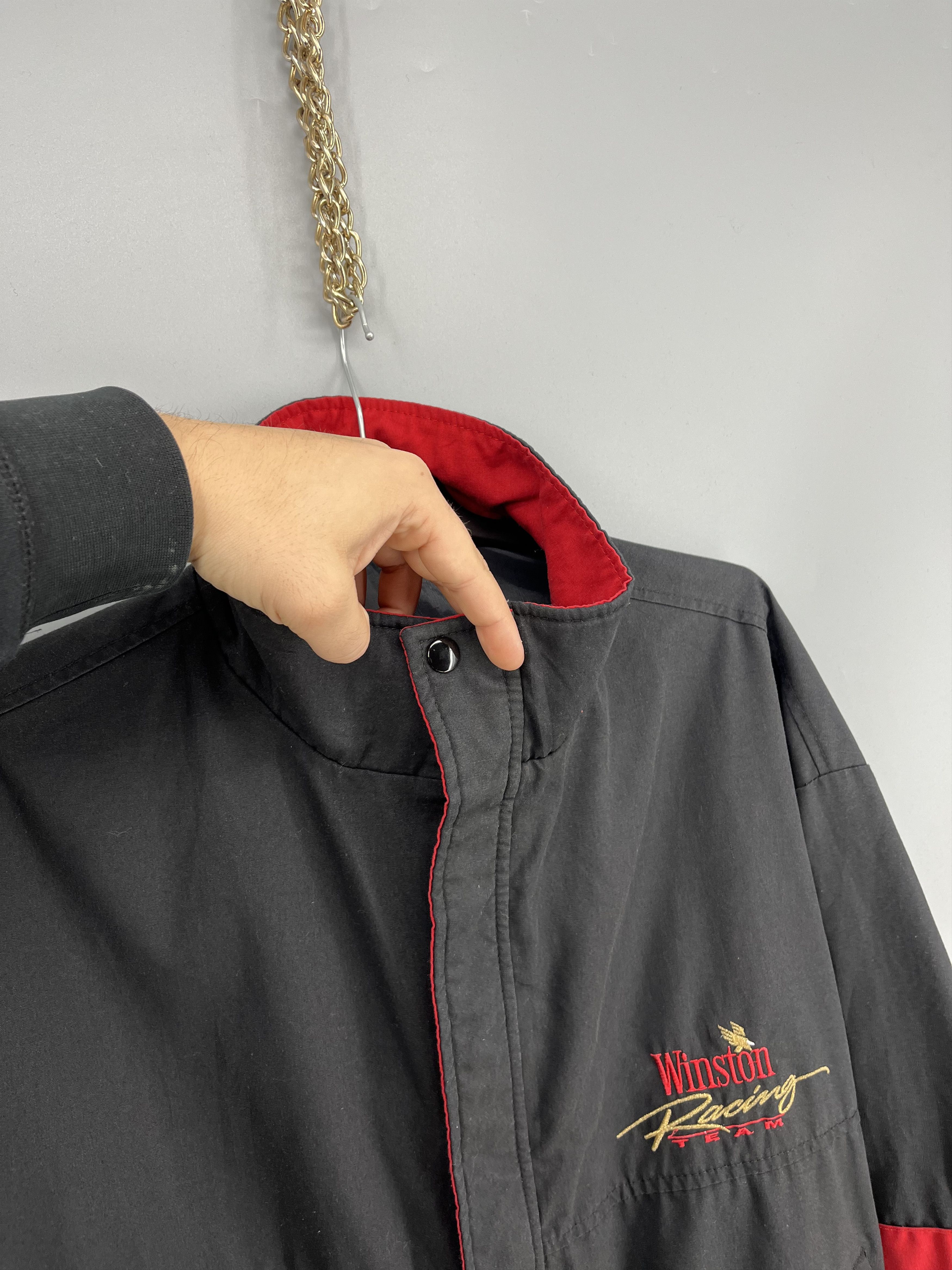 Vintage Winston by Swingster Mens Jacket Unknown Black Zip Up Racing Size US XL / EU 56 / 4 - 9 Thumbnail