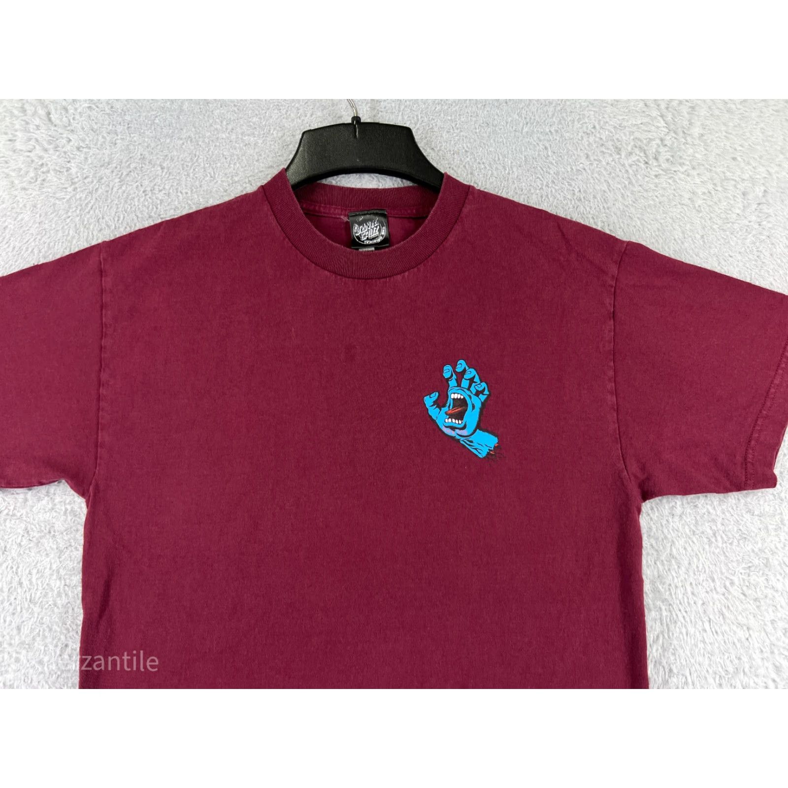 Vintage Alstyle Apparel & Activewear Santa Cruz Shirt Men Medium Red White Graphic Print Cotton Jersey Short Sleeve Crew Neck Beach Skate Surf Size US M / EU 48-50 / 2 - 4 Thumbnail