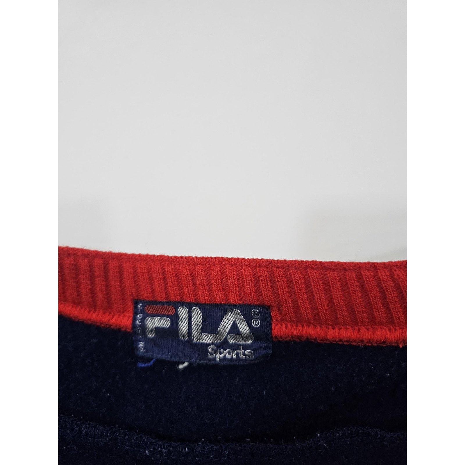 Fila 70s/80s FILA Knit Jacket, Blue, Embroidered Logo Sz L Size US L / EU 52-54 / 3 - 4 Thumbnail