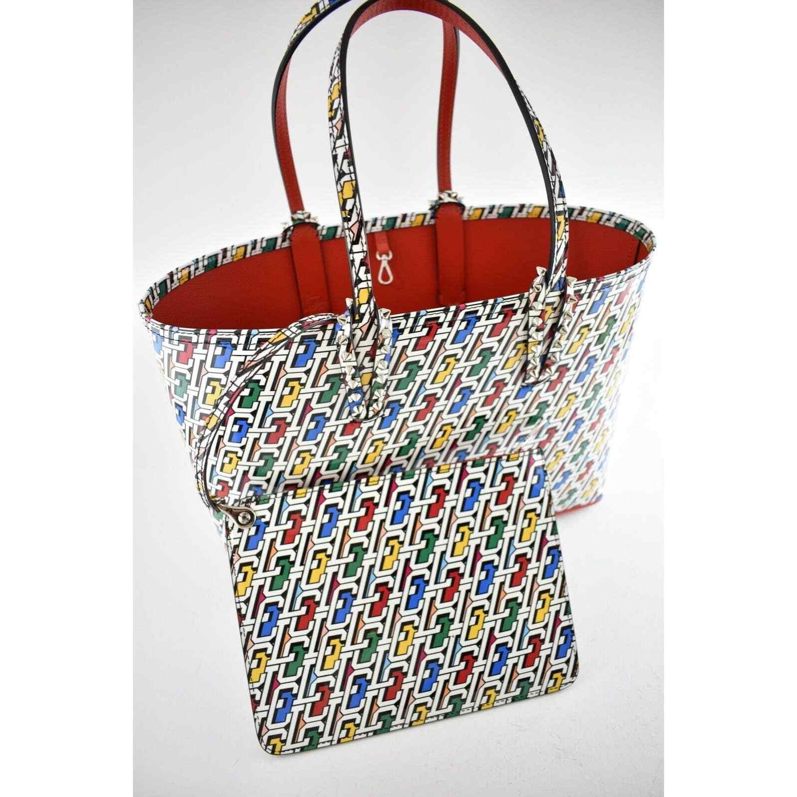 Christian Louboutin Christian Louboutin 3D Logo Leather Red Tote Shoulder Bag Size ONE SIZE - 3 Thumbnail