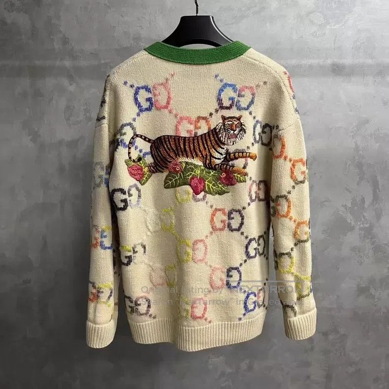 Gucci Gucci Ivory white GG full-print cardigan coat Size M / US 6-8 / IT 42-44 - 2 Thumbnail