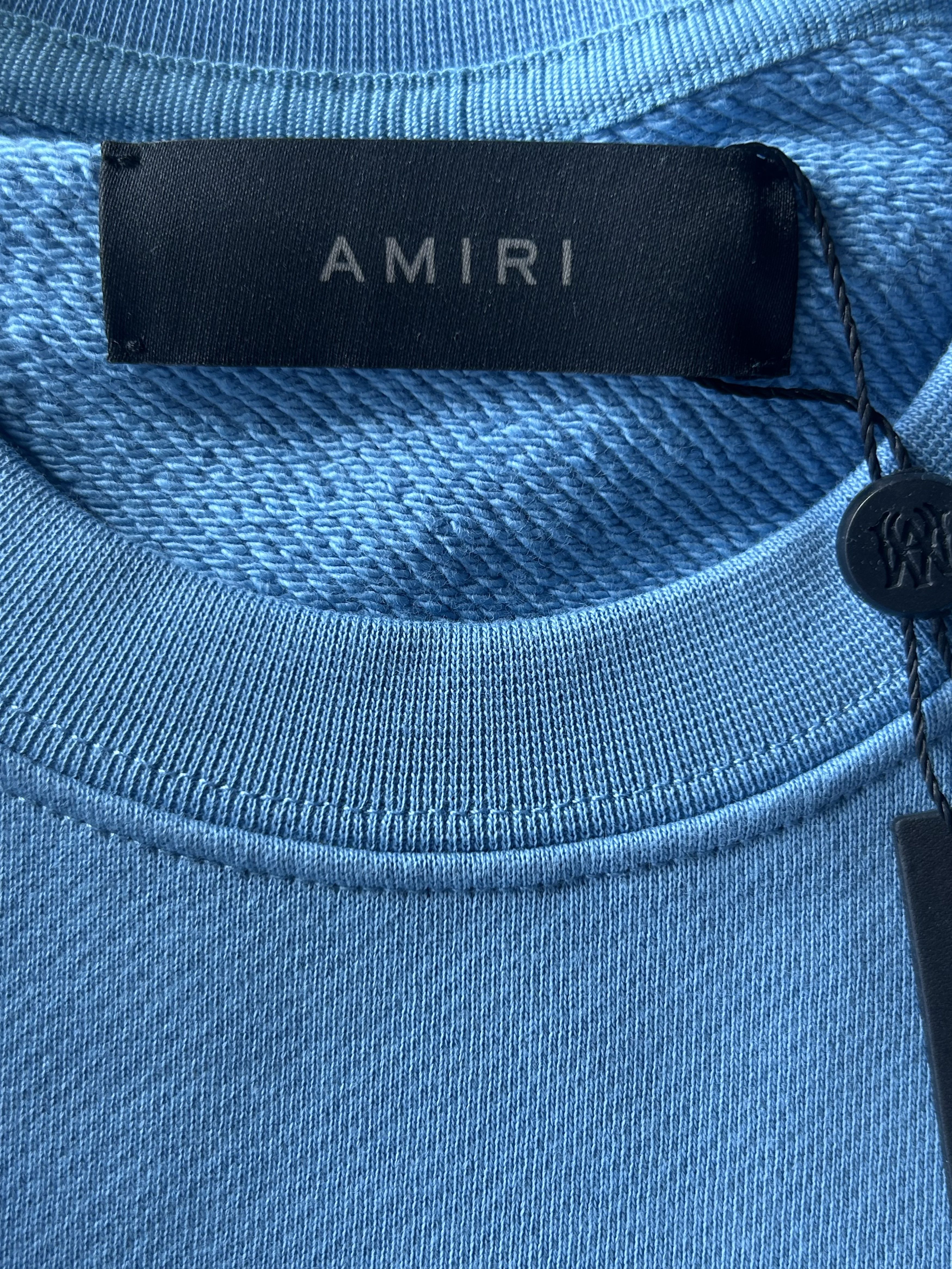 Amiri Amiri Blue & White MA Bar Logo Sweater Size US XS / EU 42 / 0 - 3 Thumbnail