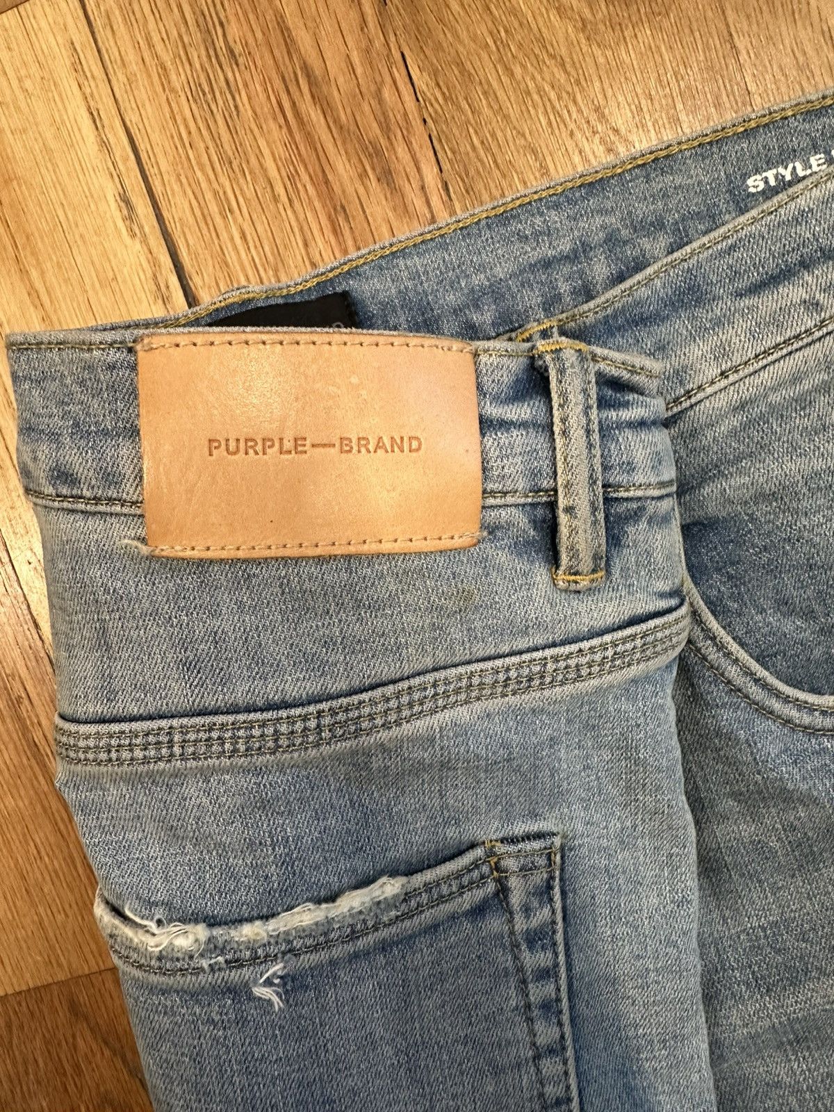 Purple Brand Purple Brand Knee Hole Blue Denim Jeans Size 36 Size US 36 / EU 52 - 4 Thumbnail
