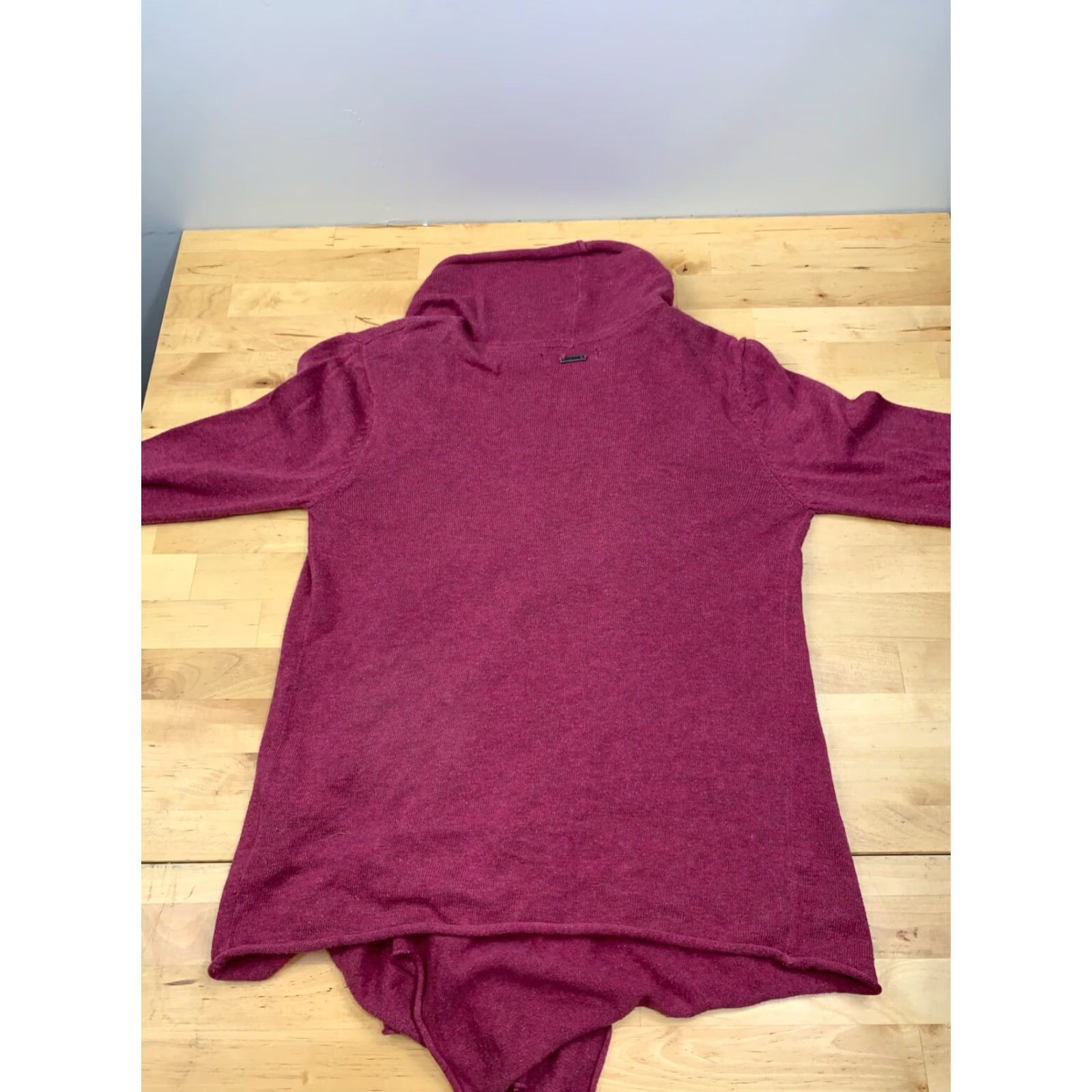 Prana prAna Womens Cardigan Open Front Long Sleeve XS maroon Red Cardigan Womens XS Long Sleeve Casual 4039 Size XS / US 0-2 / IT 36-38 - 2 Thumbnail