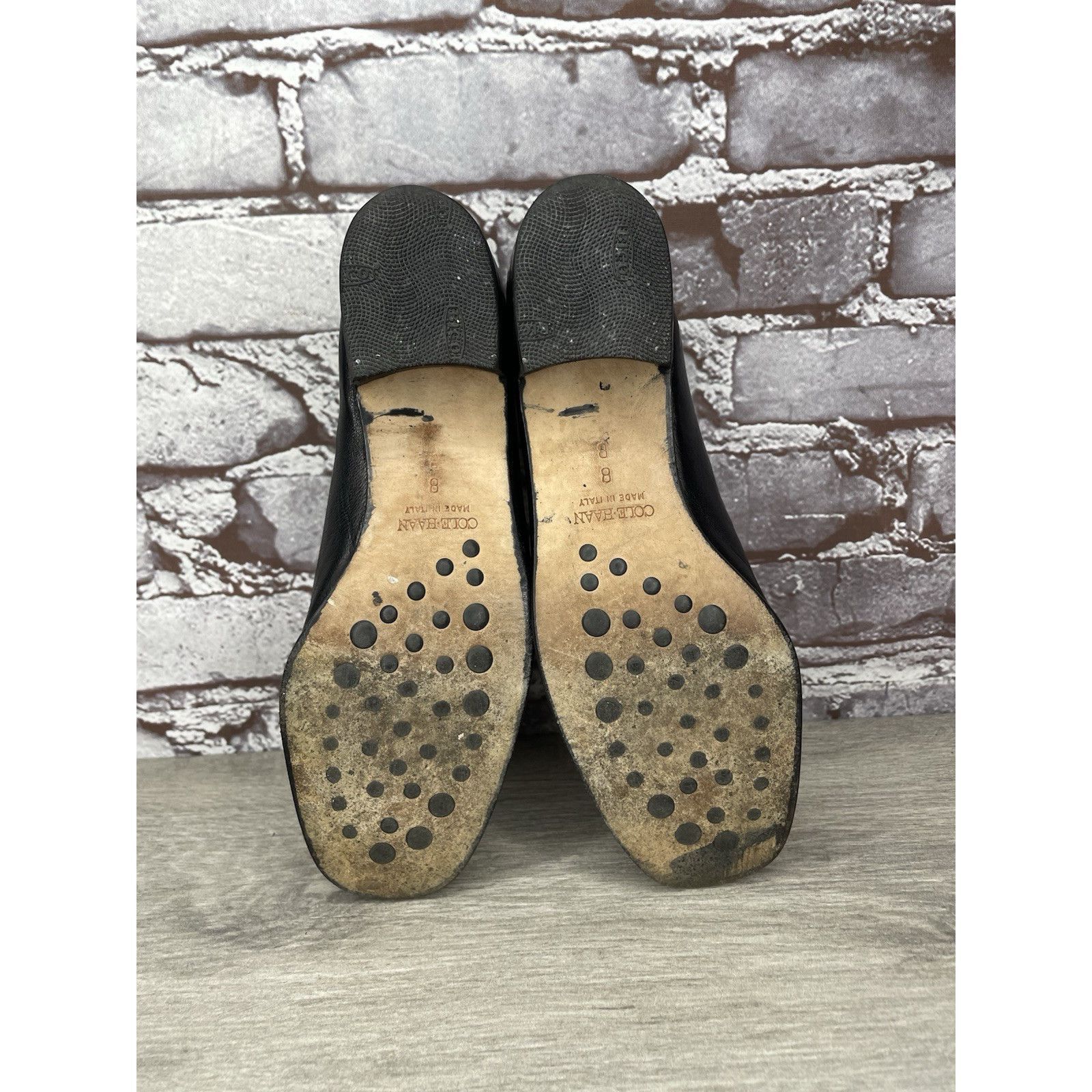 Cole Haan Cole Haan Black Leather Heel Italy Italian Loafers Shoes Wom Size US 8 / IT 38 - 20 Thumbnail