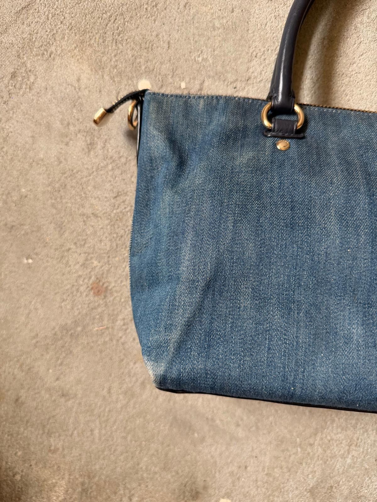 Coach Coach Emma Denim Shoulder Bag Blue/Navy Size ONE SIZE - 7 Thumbnail