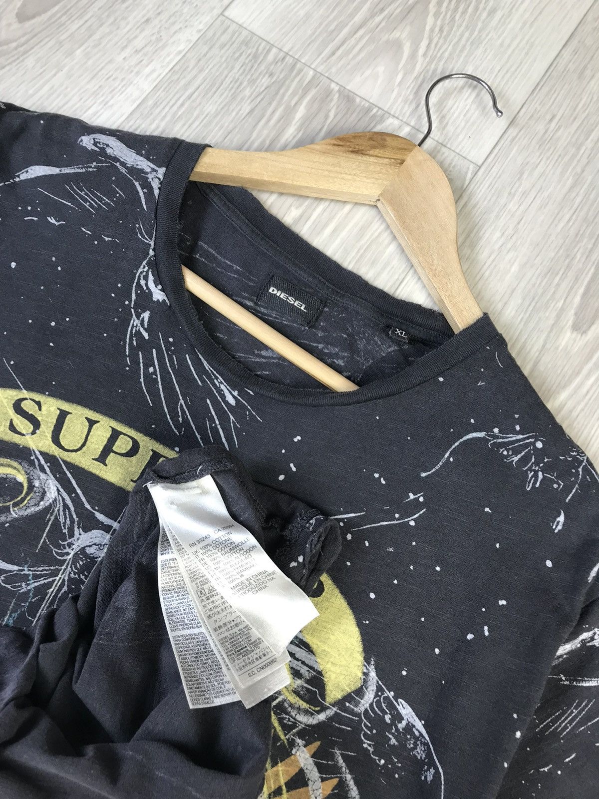 Diesel × Vintage Diesel Sebs Superior Graphic Tee Shirt Eagle Phoenix Y2K Size US XL / EU 56 / 4 - 6 Thumbnail