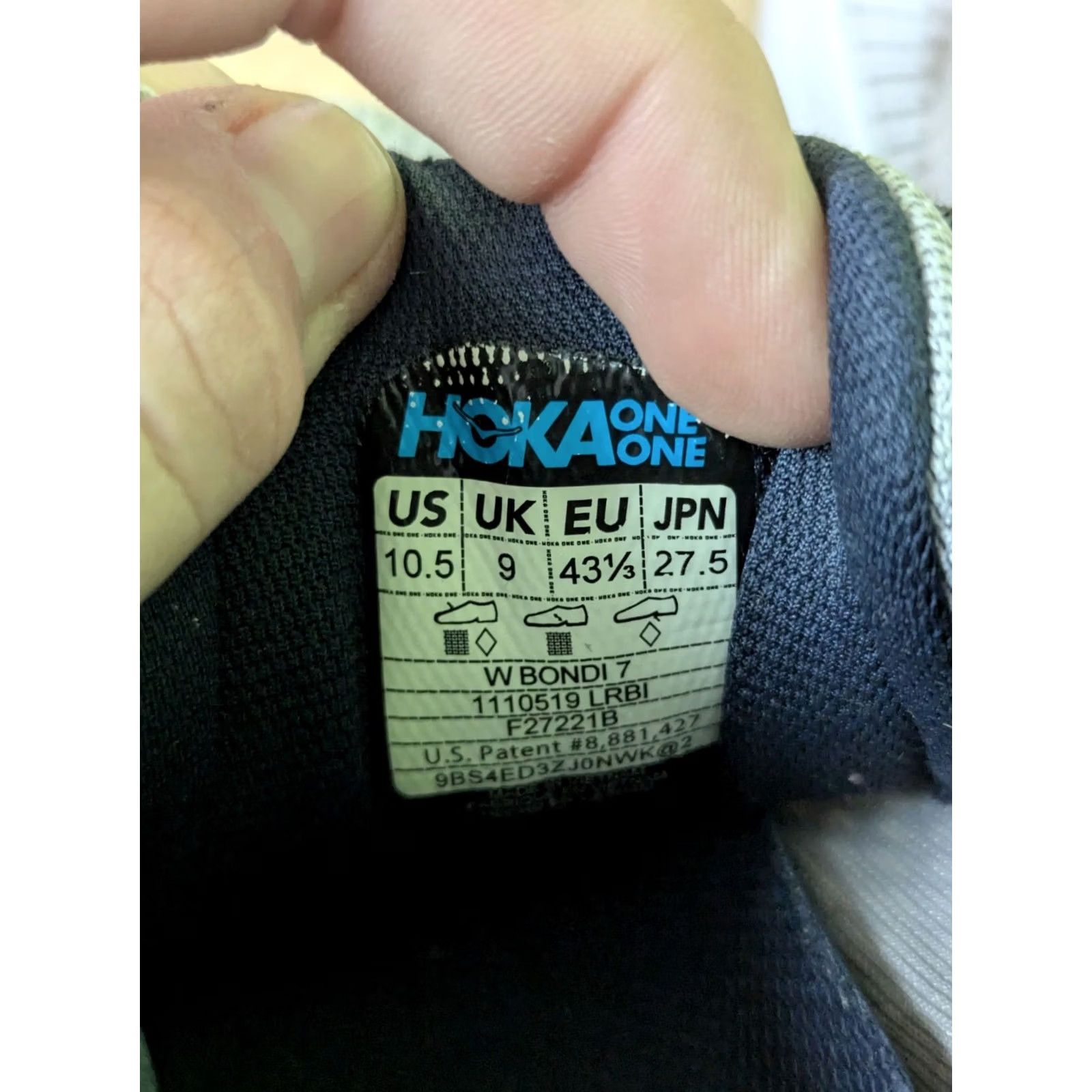 Vintage Hoka One One Bondi 7 Womens Shoes Size US 10.5 Athletic Low Top Sneakers Size L / US 10 / IT 46 - 7 Thumbnail