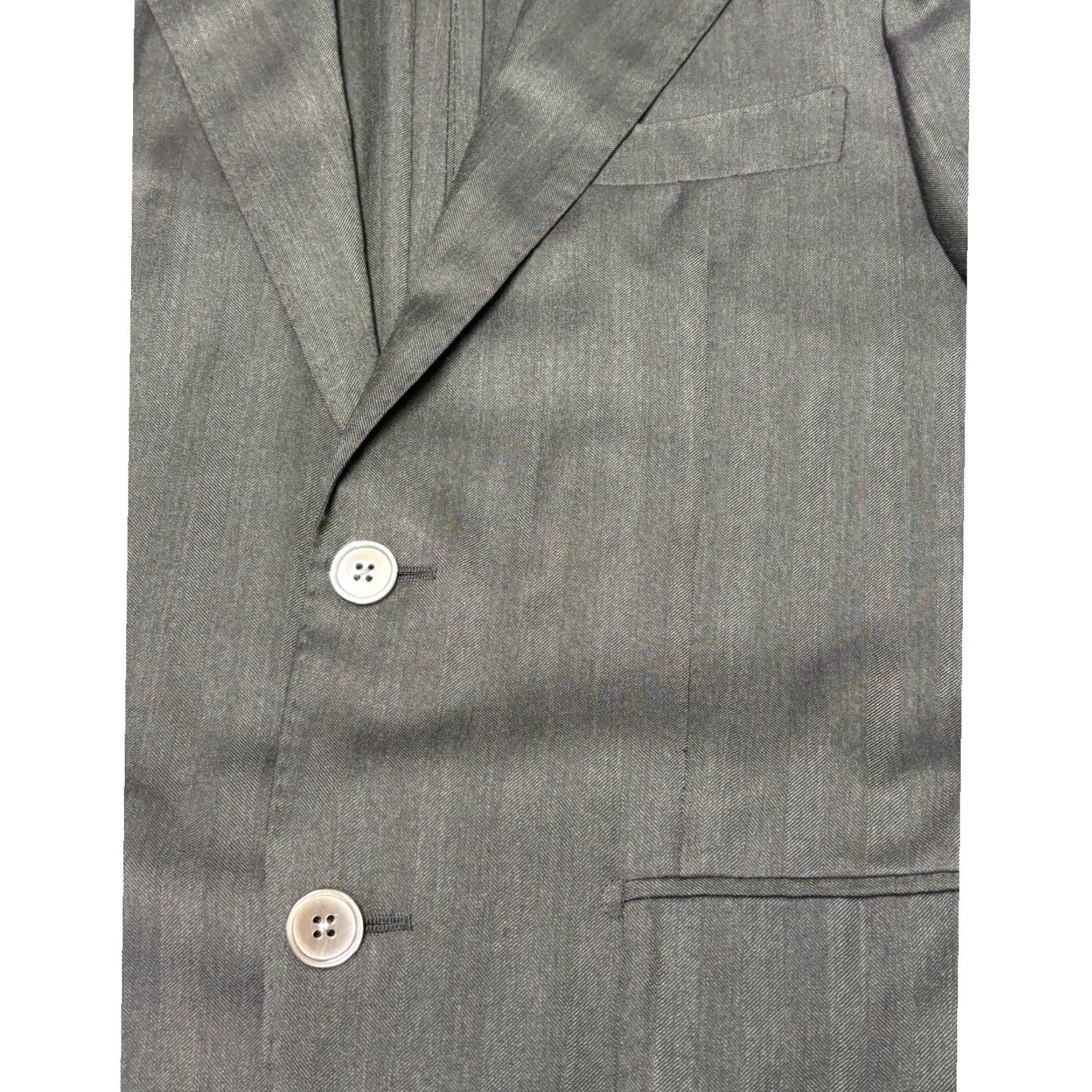 Suitsupply Suitsupply La Spalla Drago Super 130s Wool Blazer Jacket Grey Herringbone 34R Size 34R - 2 Thumbnail