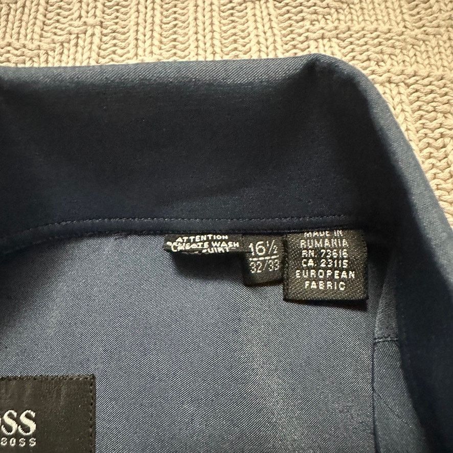 Hugo Boss Hugo Boss matte blue button down size 16.5 Size US L / EU 52-54 / 3 - 6 Thumbnail