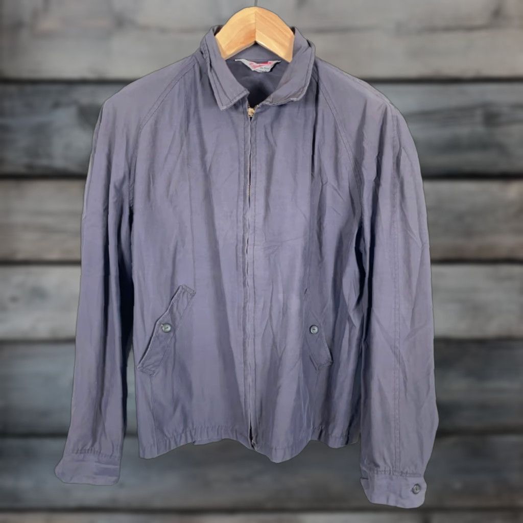 Etro VINTAGE Cranbrook Jacket Mens M Gray 60s Conmatic Zip Up Unlined Bomber Preppy Retro Softshell Pockets Full Zip Size US M / EU 48-50 / 2 - 1 Thumbnail