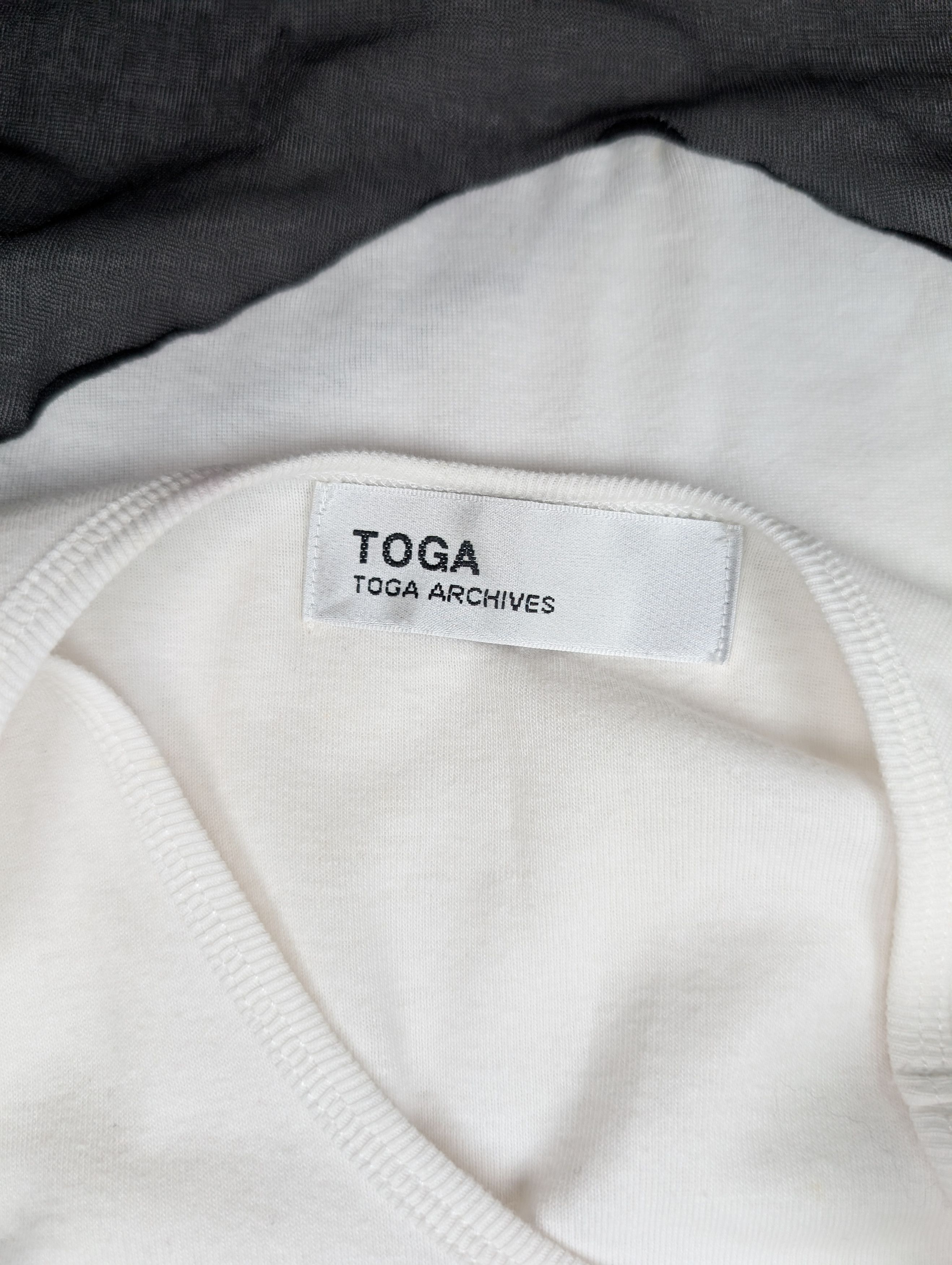 Toga Toga Archives White Cotton Top With Black Sheer Bottom Size S / US 4 / IT 40 - 5 Thumbnail