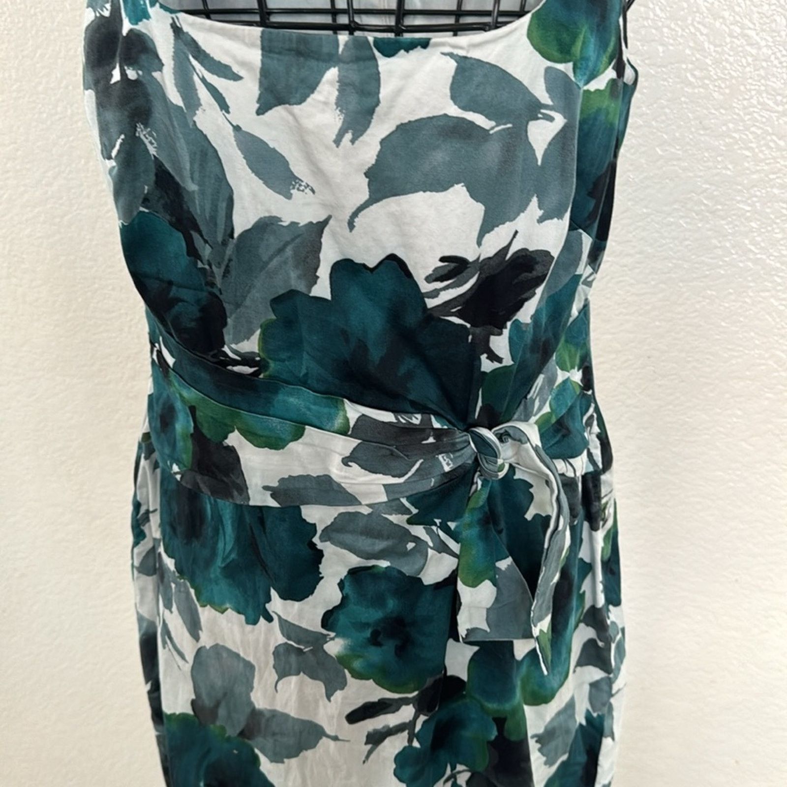 Lauren Ralph Lauren RALPH LAUREN FLORAL DRAGONFLY TURQUOISE DRESS Size 10 Size L / US 10 / IT 46 - 2 Thumbnail