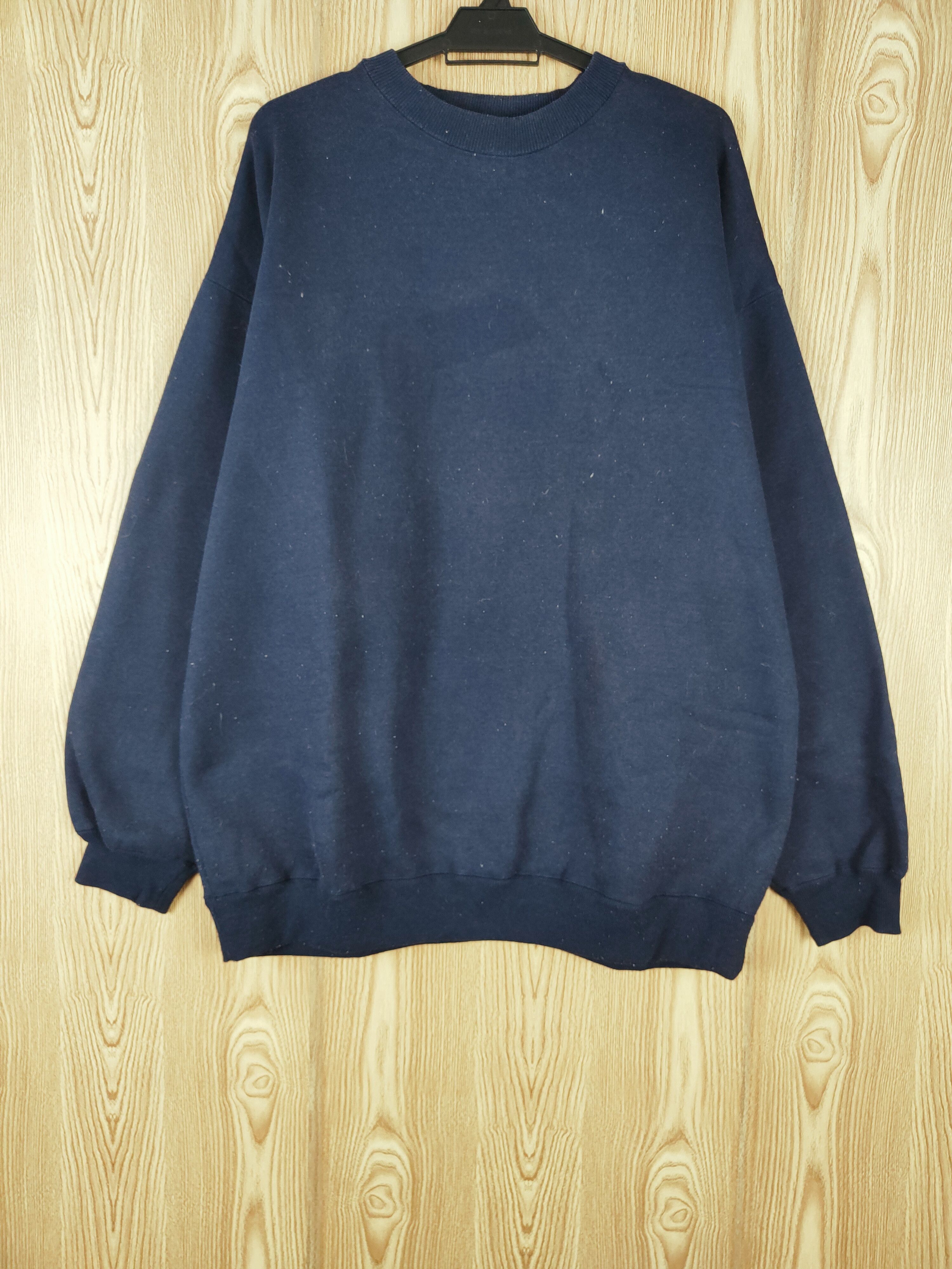 Japanese Brand × Vintage Vintage Plain Blue Faded by B Navy Sweatshirts Size US XXL / EU 58 / 5 - 1 Thumbnail