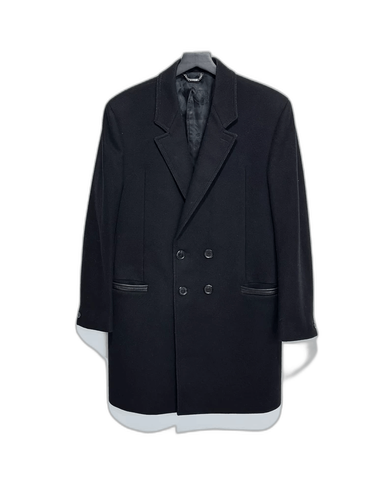 Versace Versace Double-Breasted Wool Coat Size US M / EU 48-50 / 2 - 1 Thumbnail