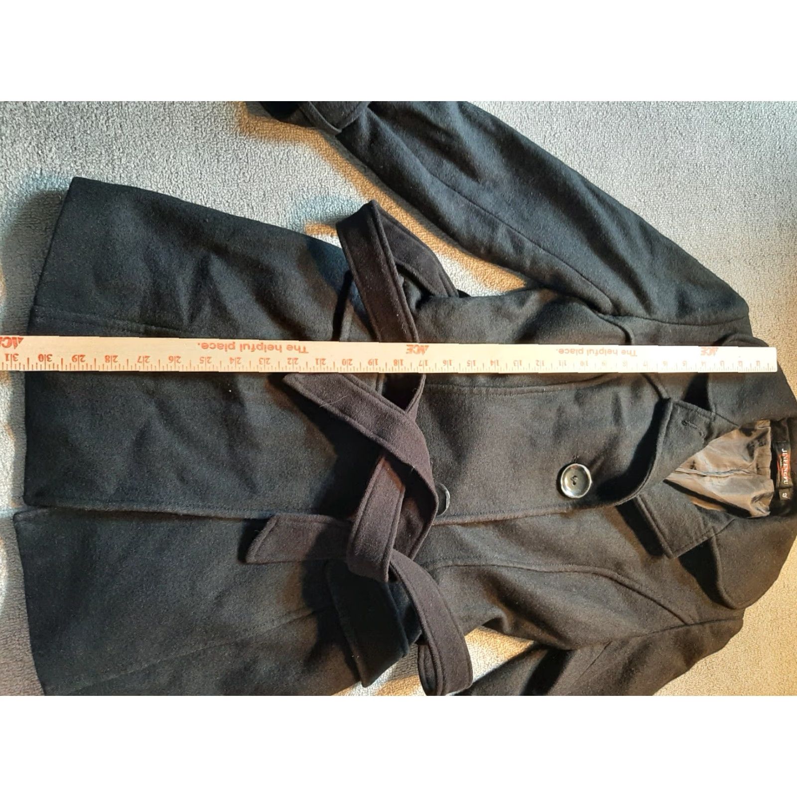 Vintage VINTAGE Jinfeng Fu Womens coat Jacket Size 42 Black Long Sleeve Cotton Lycra 2 button overcoat Womens Size M / US 6-8 / IT 42-44 - 3 Thumbnail
